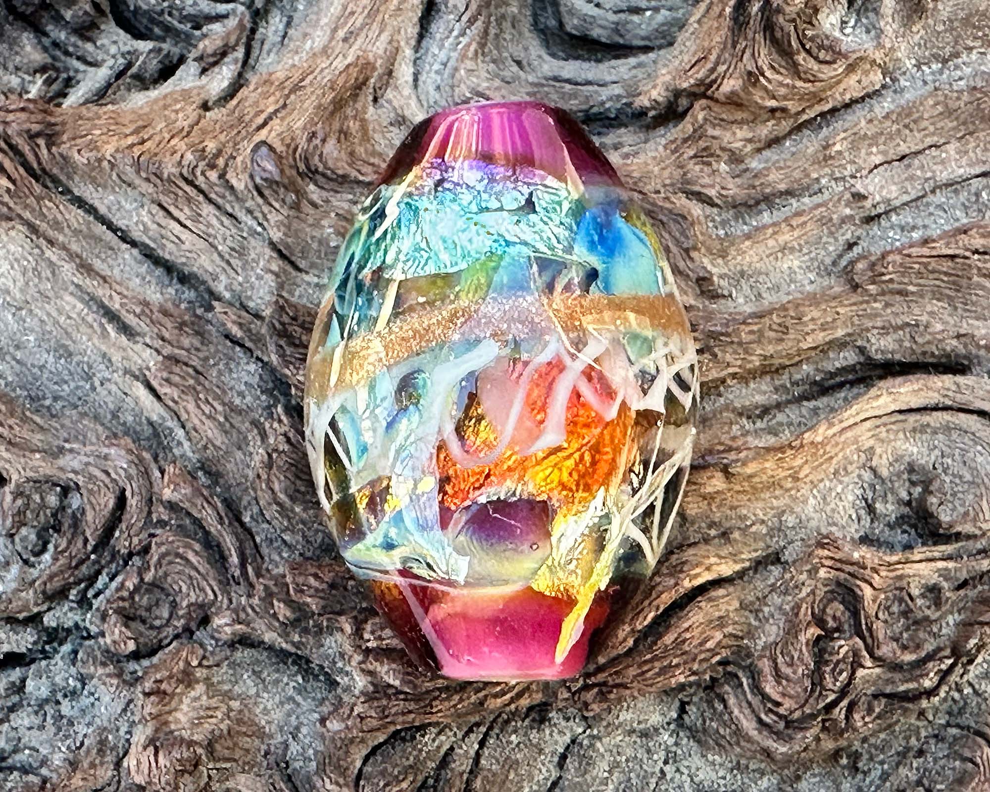 Purple Galaxy Lampwork Glass Focal Bead for Jewelry Making - Handmade SRA Artisan Bead for Necklaces, Bracelets & DIY Crafts