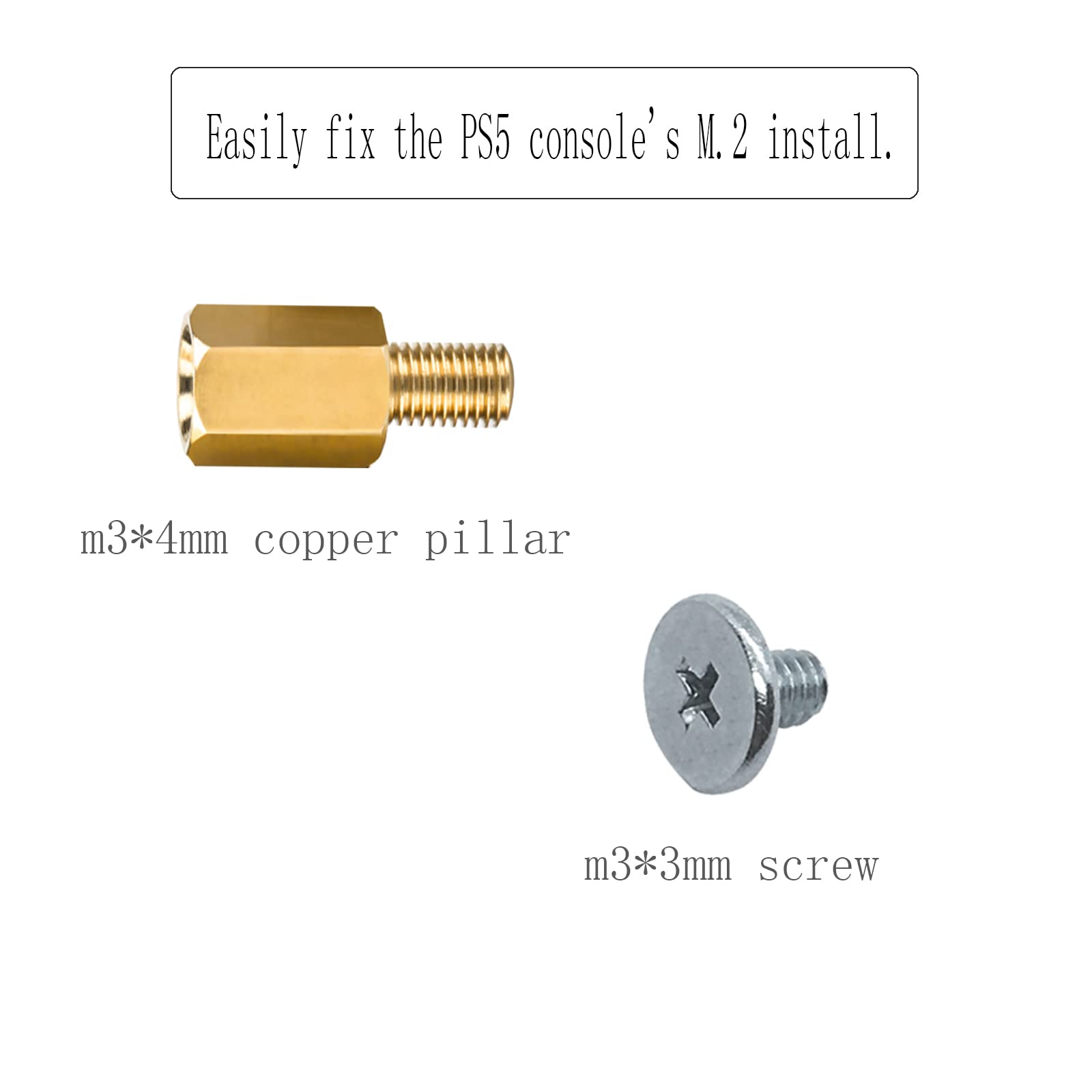 PS5 M.2 SSD Mounting Screws Kit - Replacement Screws for PS5 Console SSD Expansion | Perfect for PS5 Storage Upgrade & Gaming Performance Enhancement