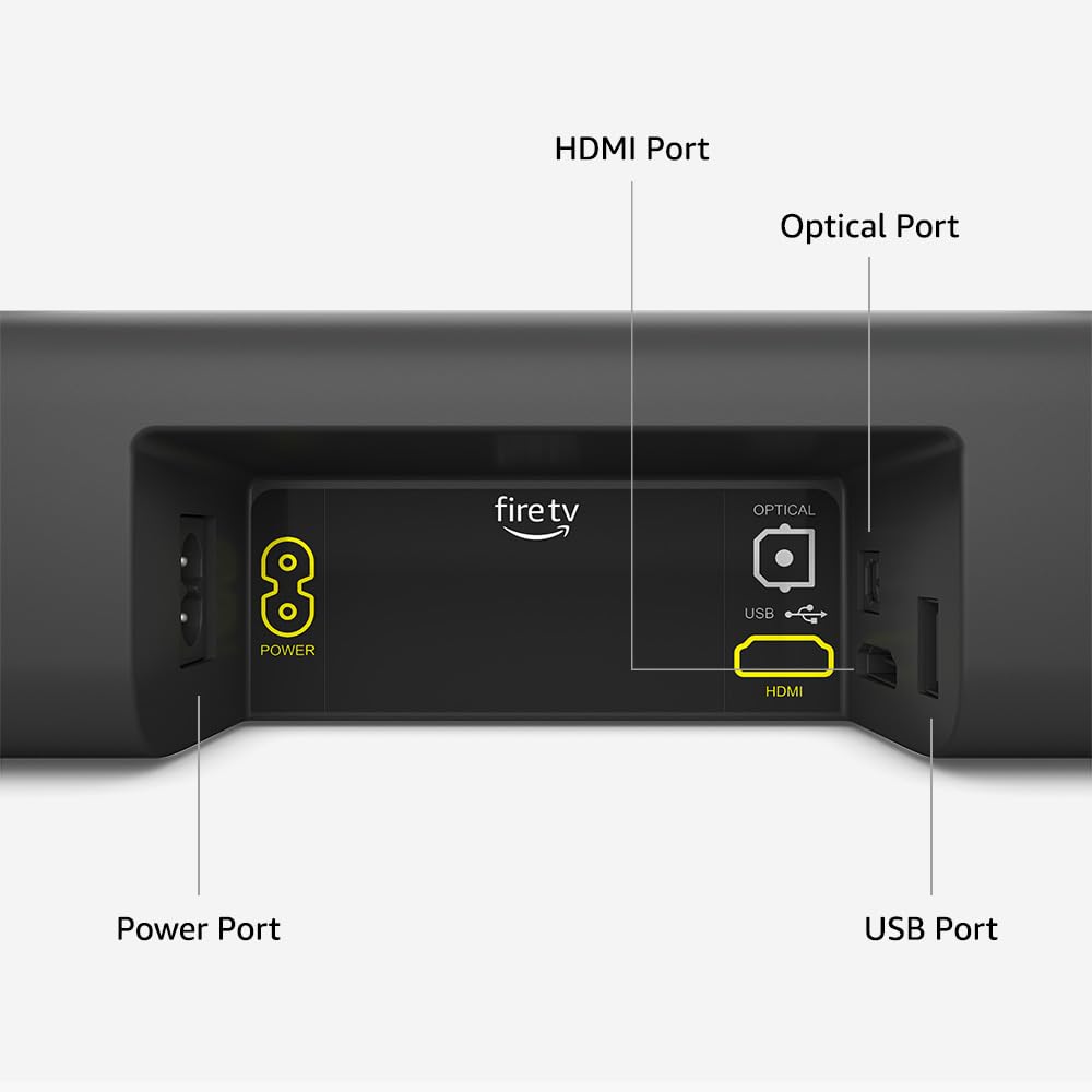 Amazon Fire TV Soundbar with Dolby Audio - 2-Year Extended Warranty - Perfect for Home Theater & Streaming Entertainment