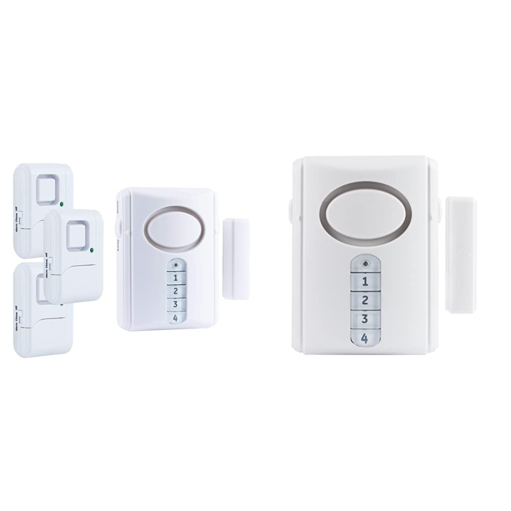 GE Personal Security Window & Door Alarm - Keypad Activation, Easy DIY Installation for Home, Garage & Office | Ideal for Burglar Protection & Smart Home Safety