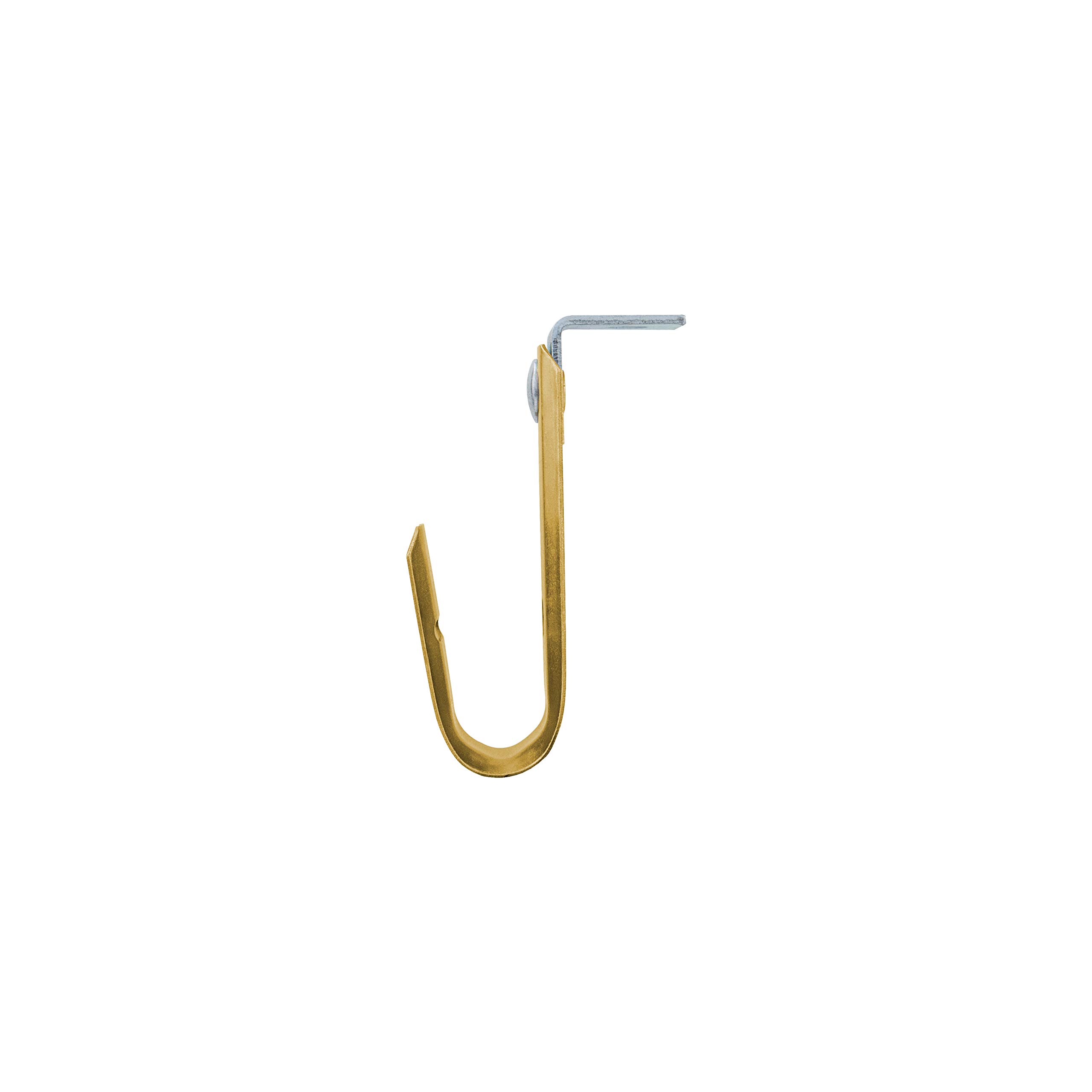 Heavy Duty 3/4 Inch Metal J-Hook Cable Hangers with Angle Clip - for Ceiling & Beam Wire Management - Includes 1/4 Inch Threaded Rod - Perfect for Home Theater, Office & Industrial Cable Organization