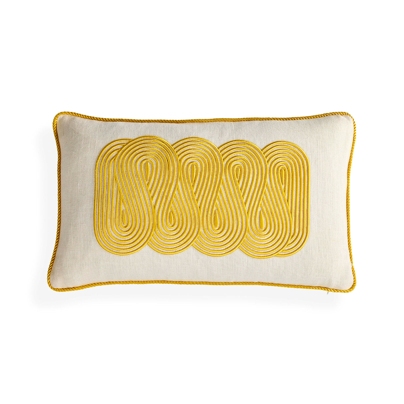 Pompidou Yellow Path Pillow - Modern Geometric Throw Pillow for Sofa, Bed & Home Decor - Perfect for Living Room, Bedroom & Office Accent