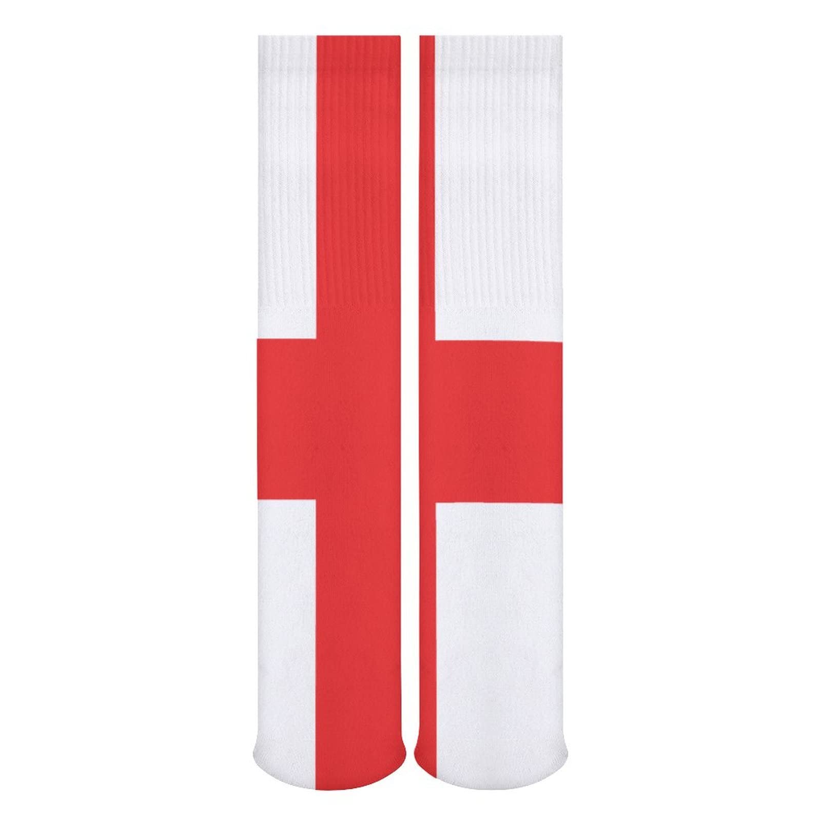 England Flag Casual Socks - Moisture Wicking & Breathable Athletic Socks for Men & Women (5 Pairs) - Perfect for Running, Gym Workouts & Everyday Wear