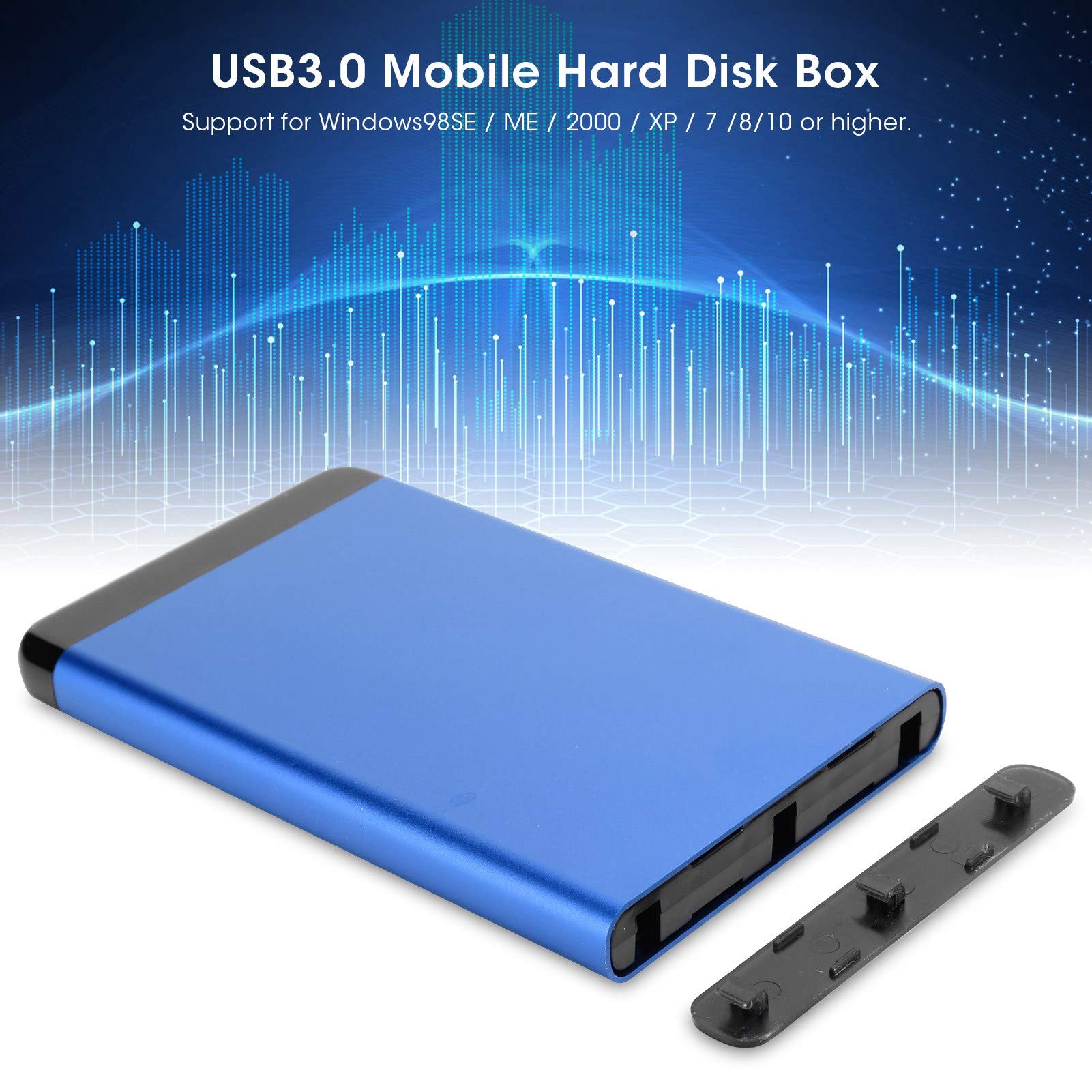 Portable Hard Drive Case - Shockproof & Lightweight External HDD Storage Box for Laptop & Computer (Blue) | Perfect for Travel, Office & Data Protection