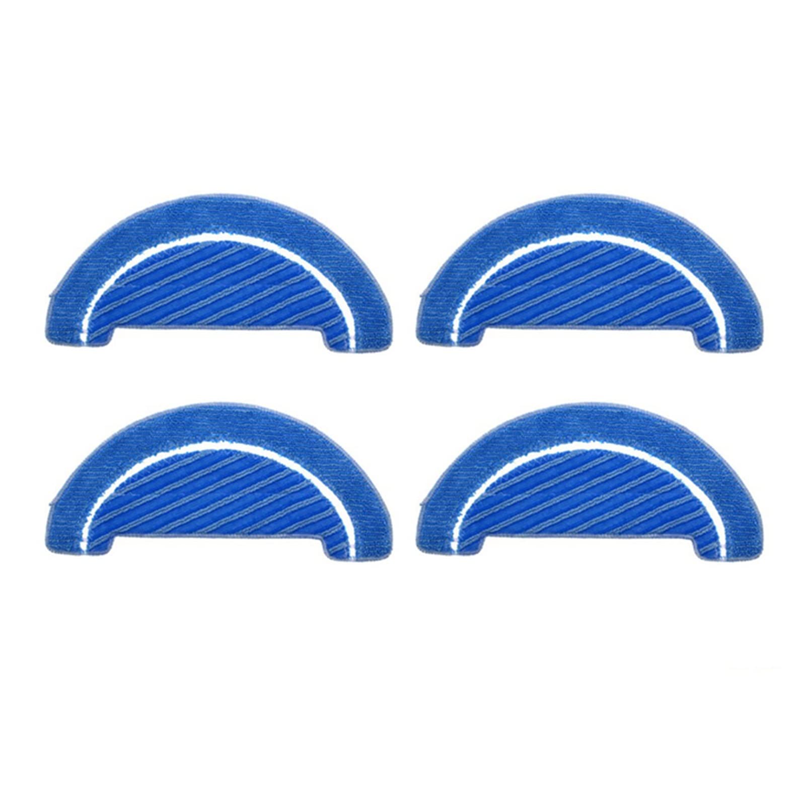 REYQA Robot Vacuum Cleaner Accessories - 4-Piece Cloth Mop Plug-in Kit Replacement Parts for Conga 1090 Series (Blue) | Perfect for Smart Home Cleaning & Hard Floor Maintenance