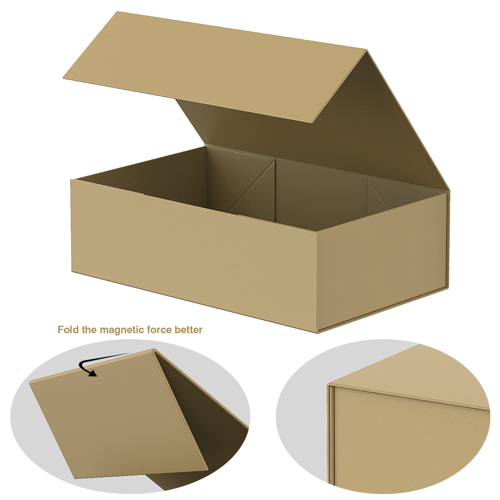 HavrePac 6 Pack Large Luxury Gift Boxes with Lids 13.8x9x4.3 Inches - Magnetic Closure Present Packaging Box for Mother's Day, Birthday, Wedding, Party - Perfect for Jewelry, Cosmetics, and Special Occasion Gifts