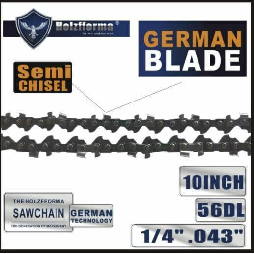 Holzfforma® 10-Inch 56DL Semi Chisel Chainsaw Chain - 1/4