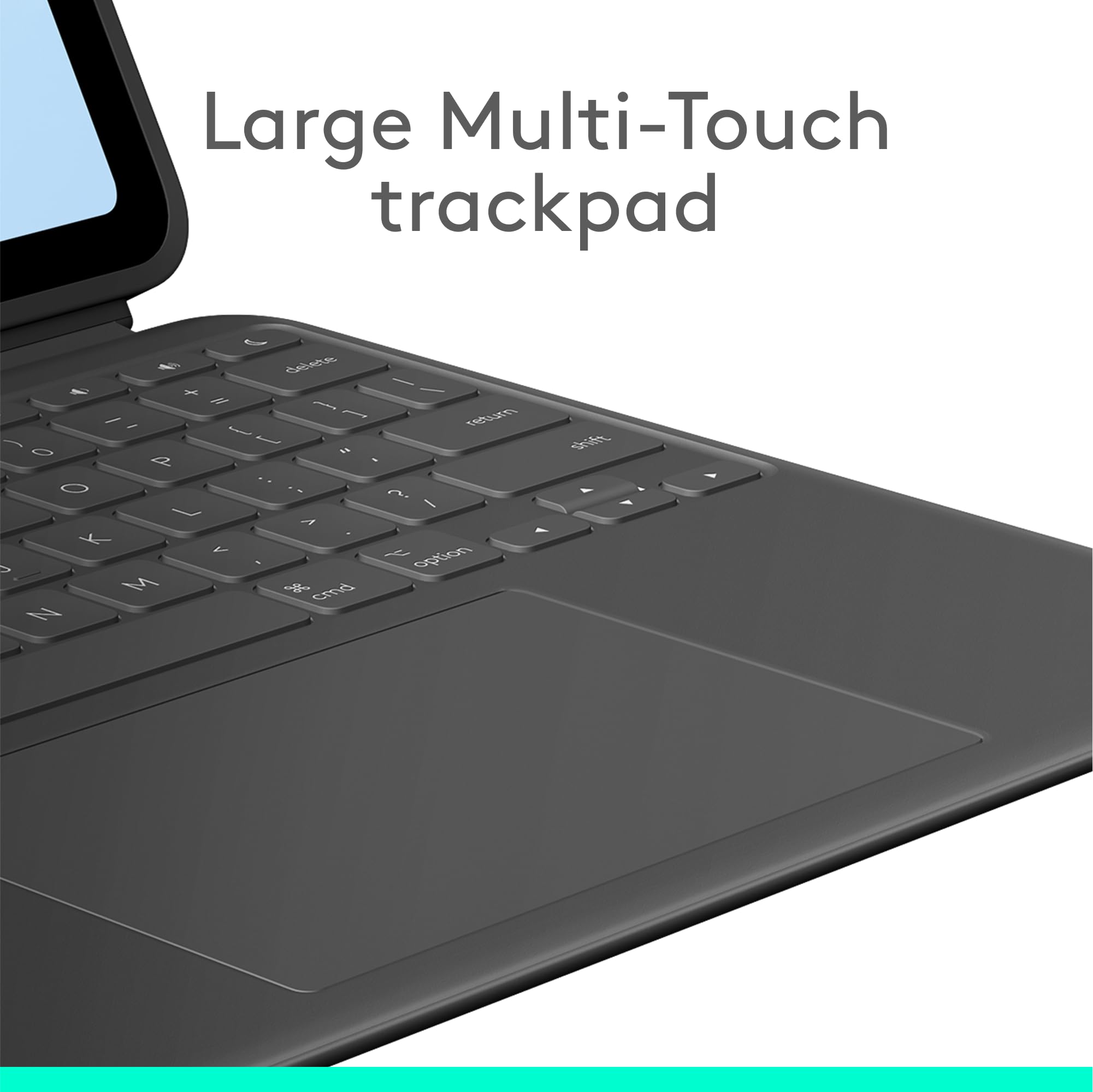 Logitech Combo Touch iPad Air 13-inch (M2) 2024 Keyboard Case with Backlit Keys & Adjustable Kickstand - Detachable Bluetooth Keyboard for iPad Air 5th/6th Gen - Perfect for Work, Study & Travel in Midnight Black