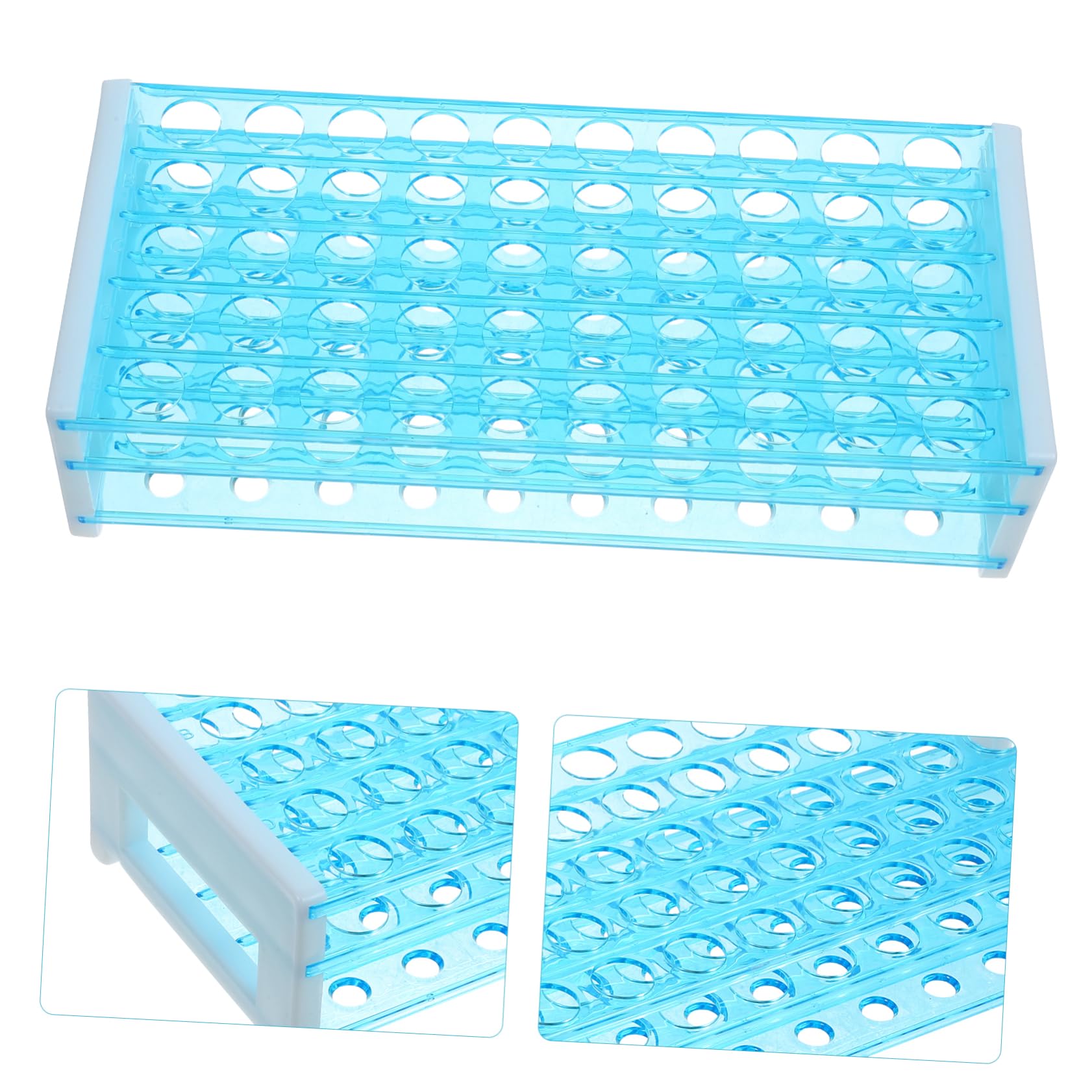 2PCS Plastic Centrifuge Tube Rack - Detachable Test Tube Holder for Laboratory Storage | Durable Lab Supplies for Blood Tubes, PCR Tubes & Sample Vials | Perfect for Medical Labs, Research Centers & Science Classrooms