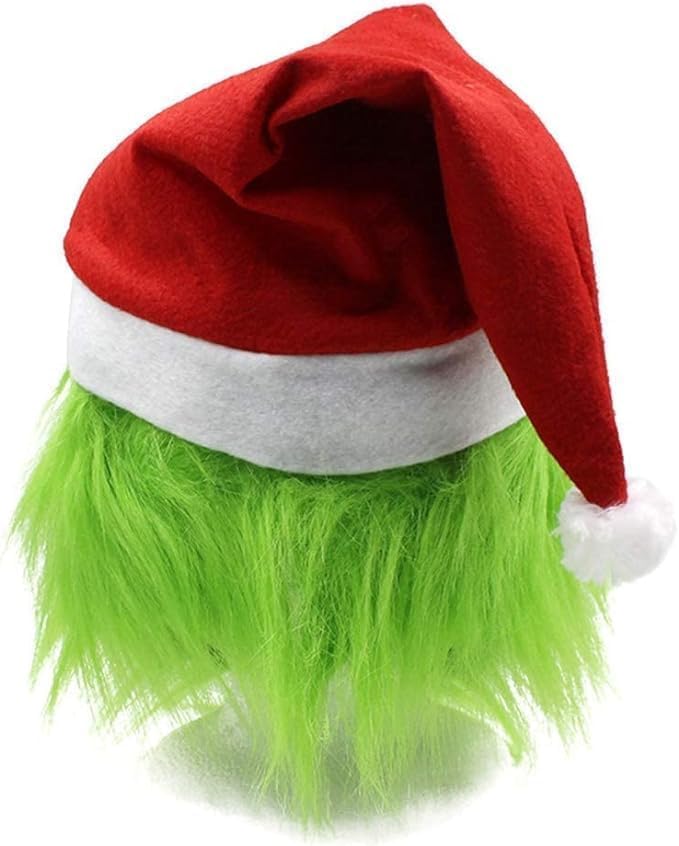 Green Christmas Cosplay Mask - Halloween & Holiday Party Costume Accessory for Festive Celebrations & Themed Events