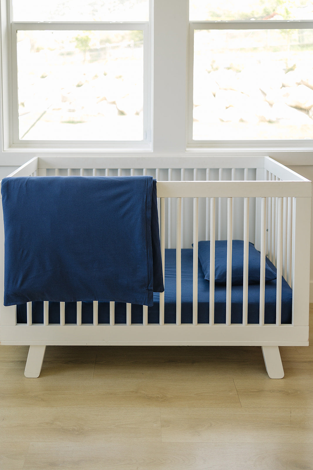 Ecolino® 100% Organic Cotton Duvet Cover for Crib & Toddler - Soft, Breathable Navy Blue Bedding - Perfect for Nursery, Daycare & Baby's Comfortable Sleep