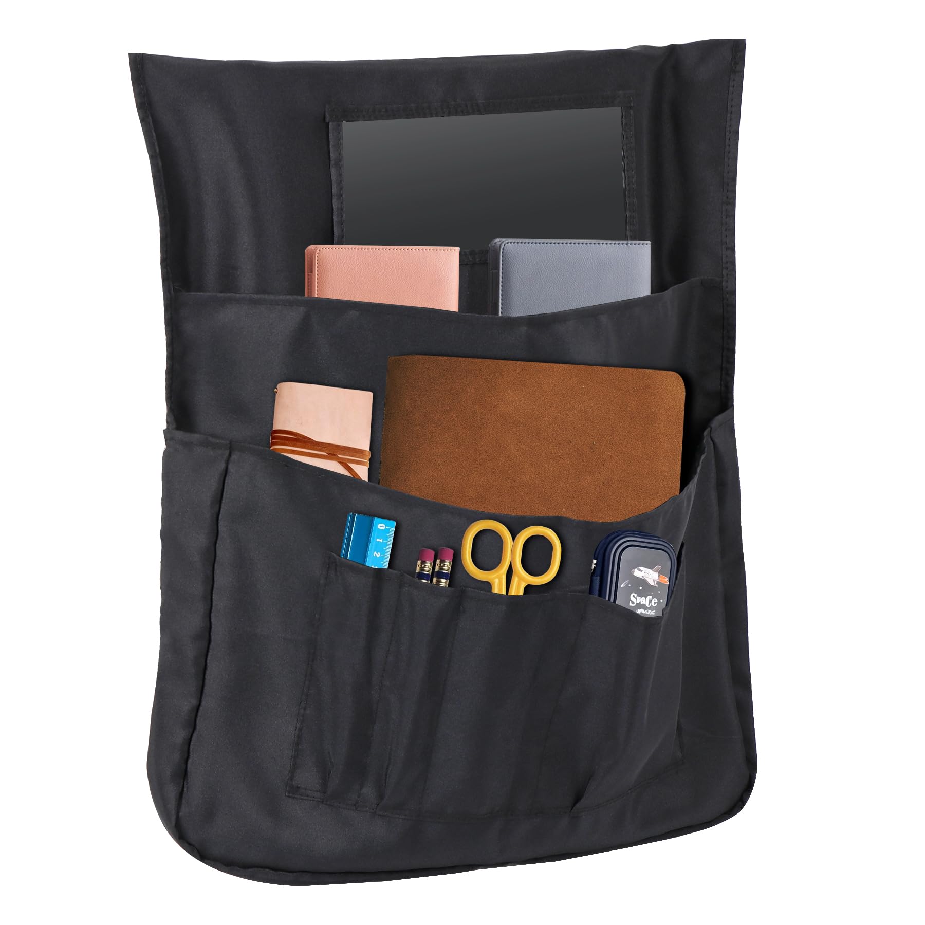 12 Pack Chair Pockets for Classroom - 17 x 18 Inch Chair Back Organizer with Name Slot, Kids School Supplies Storage - Perfect for Books, Papers, and Supplies in Preschool & Elementary Classrooms