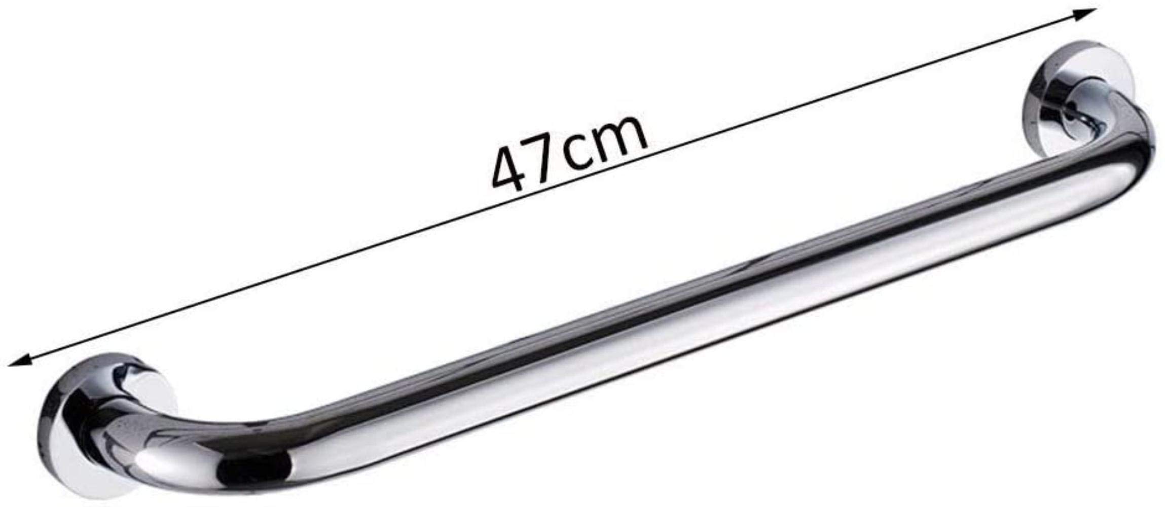 Non-Slip Wall Mounted Bathroom Safety Grab Bar - 47cm Copper Handrail for Elderly & Disabled - Toilet & Shower Assist Handle for Barrier-Free Bathing