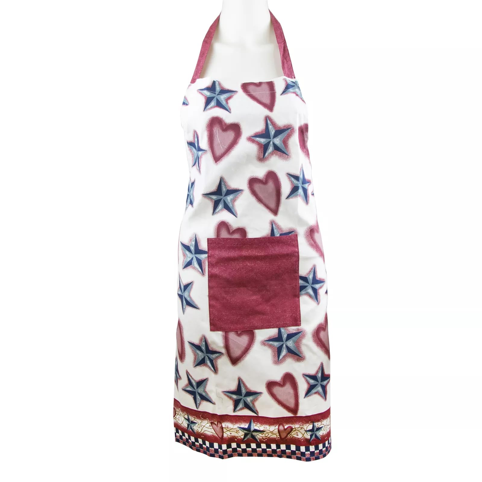 Americana Kitchen Apron & Towel Set - Red White Blue for Cooking & Decor