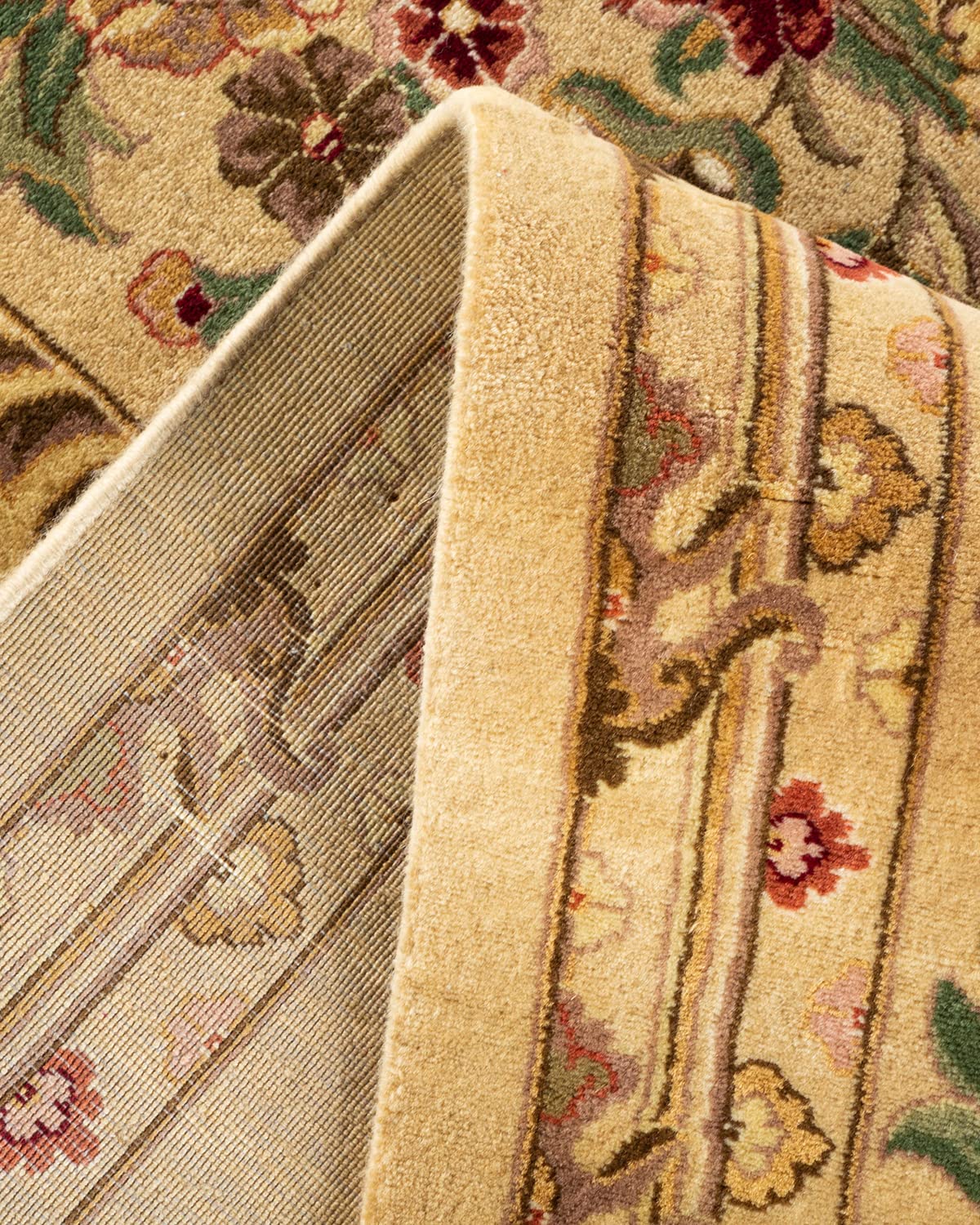 Handmade Wool Oriental Mogul Yellow 6x9 Area Rug - Traditional Hand-Knotted Unique Design - Perfect for Living Room, Bedroom & Home Decor