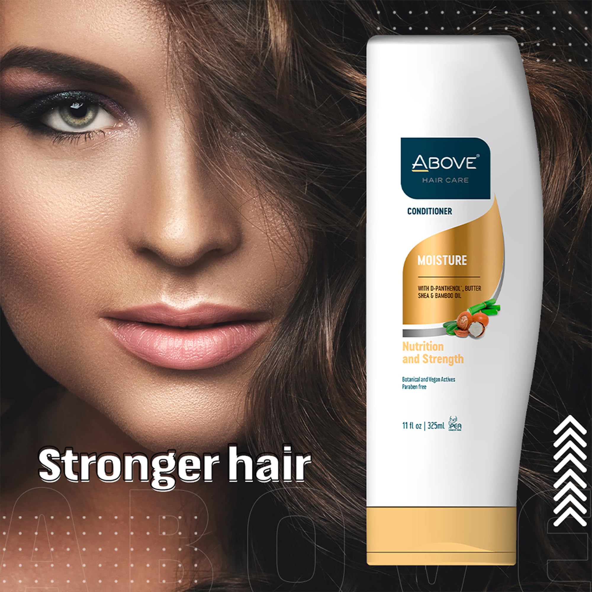 ABOVE Moisture Conditioner 11 oz - Anti-Frizz Deep Conditioning Treatment with Shea Butter & Bamboo Oil - Hydrating Hair Conditioner for Afro, Dry, Brittle Hair - Perfect for Daily Use & Salon-Quality Results at Home