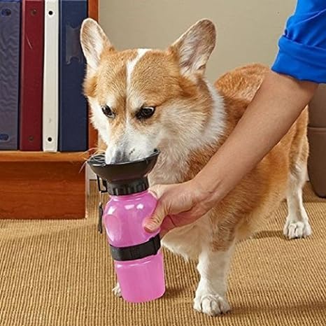 Portable 18oz Dog Water Bottle with Bowl - Auto Dog Mug for Pets, Travel & Outdoor Activities - Perfect for Hiking, Camping, and Daily Walks
