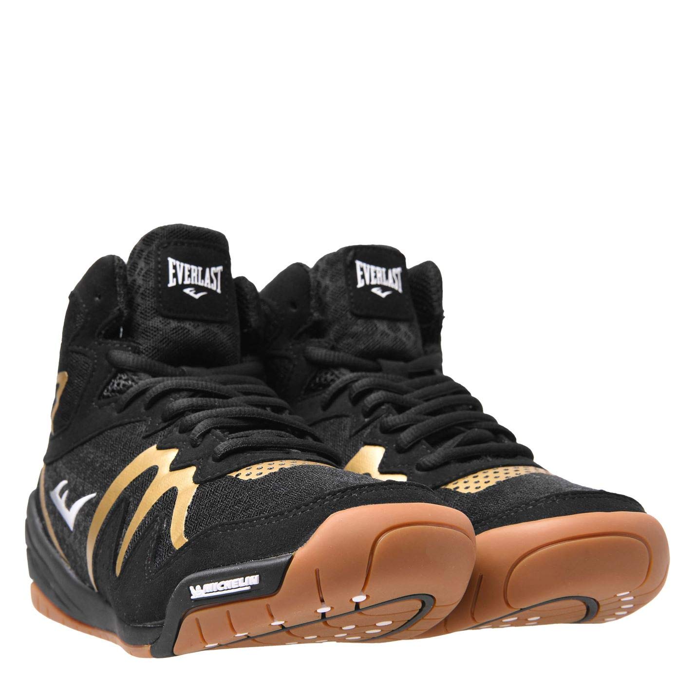 Everlast PIVT Low Top Boxing Shoes for Men - Size 12 Black/Gold | Lightweight Training Footwear for Boxing, MMA & Gym Workouts