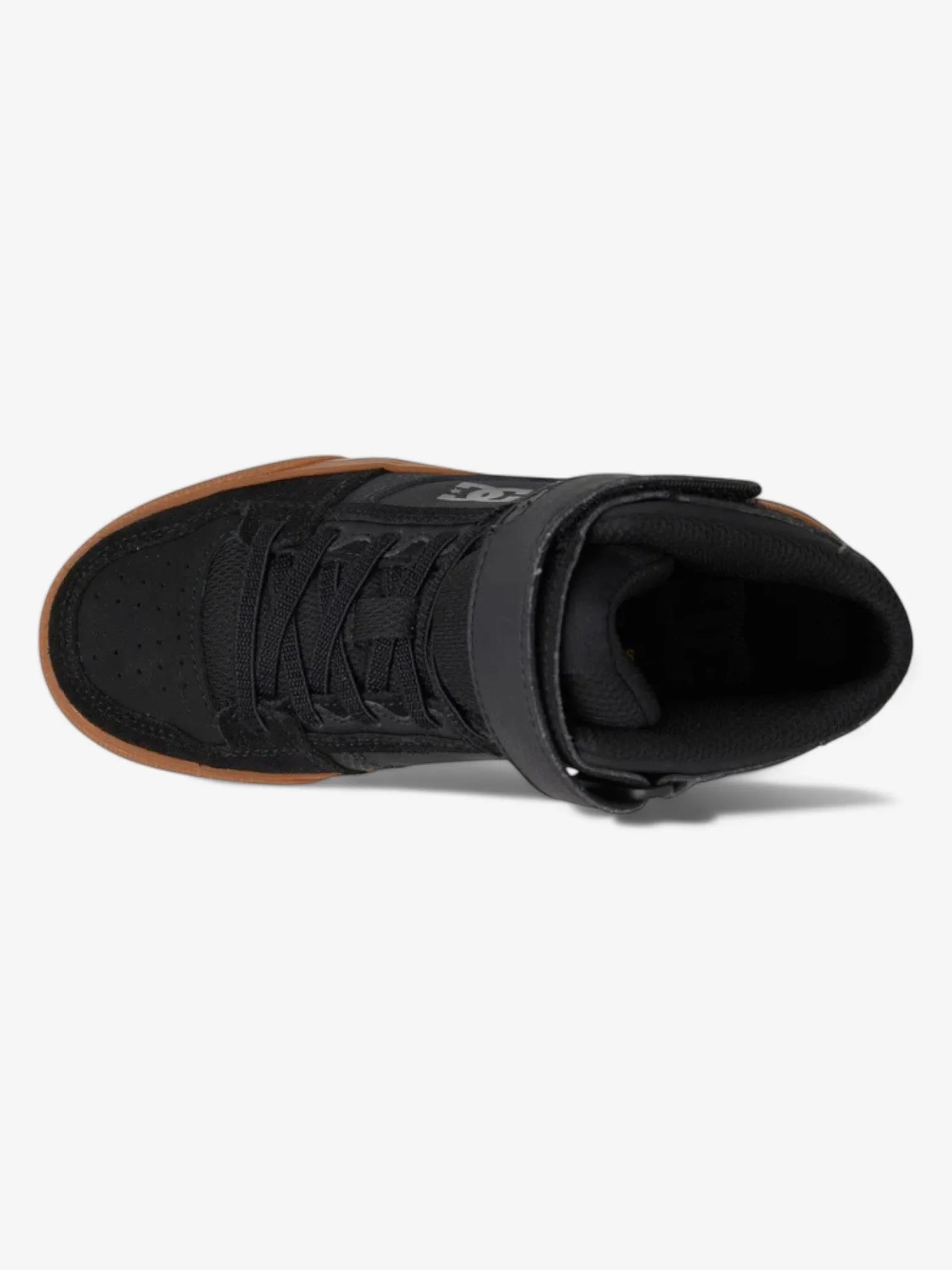 DC Kids Pure Hi-Top EV Skate Shoes - Black & Brown - High-Top Sneakers for Boys, Girls - Durable Skateboarding & Casual Wear Shoes for School, Park, and Everyday Use