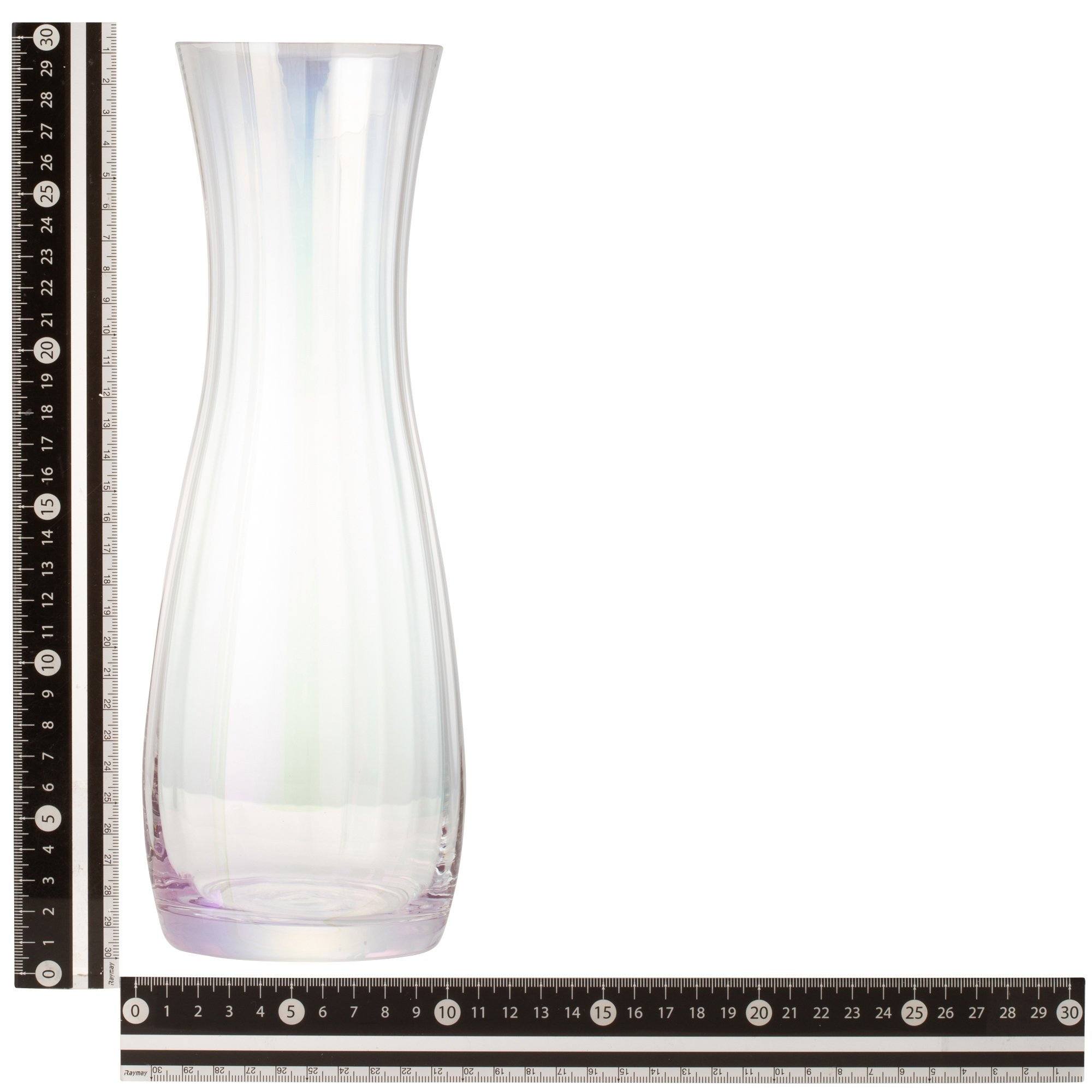 Luster Large Clear Glass Flower Vase - Elegant Home Decor for Living Room, Dining Table & Wedding Centerpieces