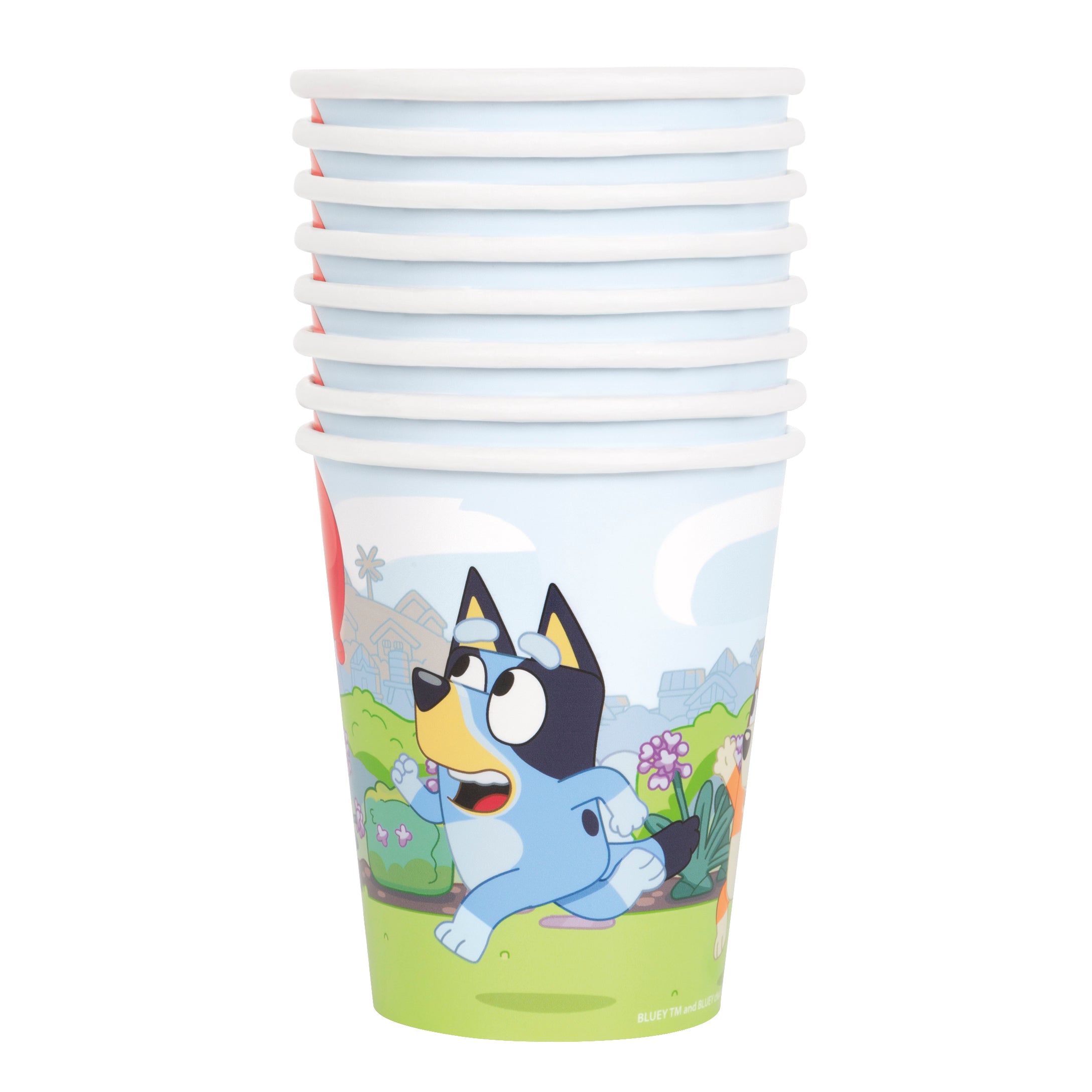 Bluey 9oz 8-Count Insulated Stainless Steel Kids Cups - Perfect for School Lunches, Picnics, and Birthday Parties