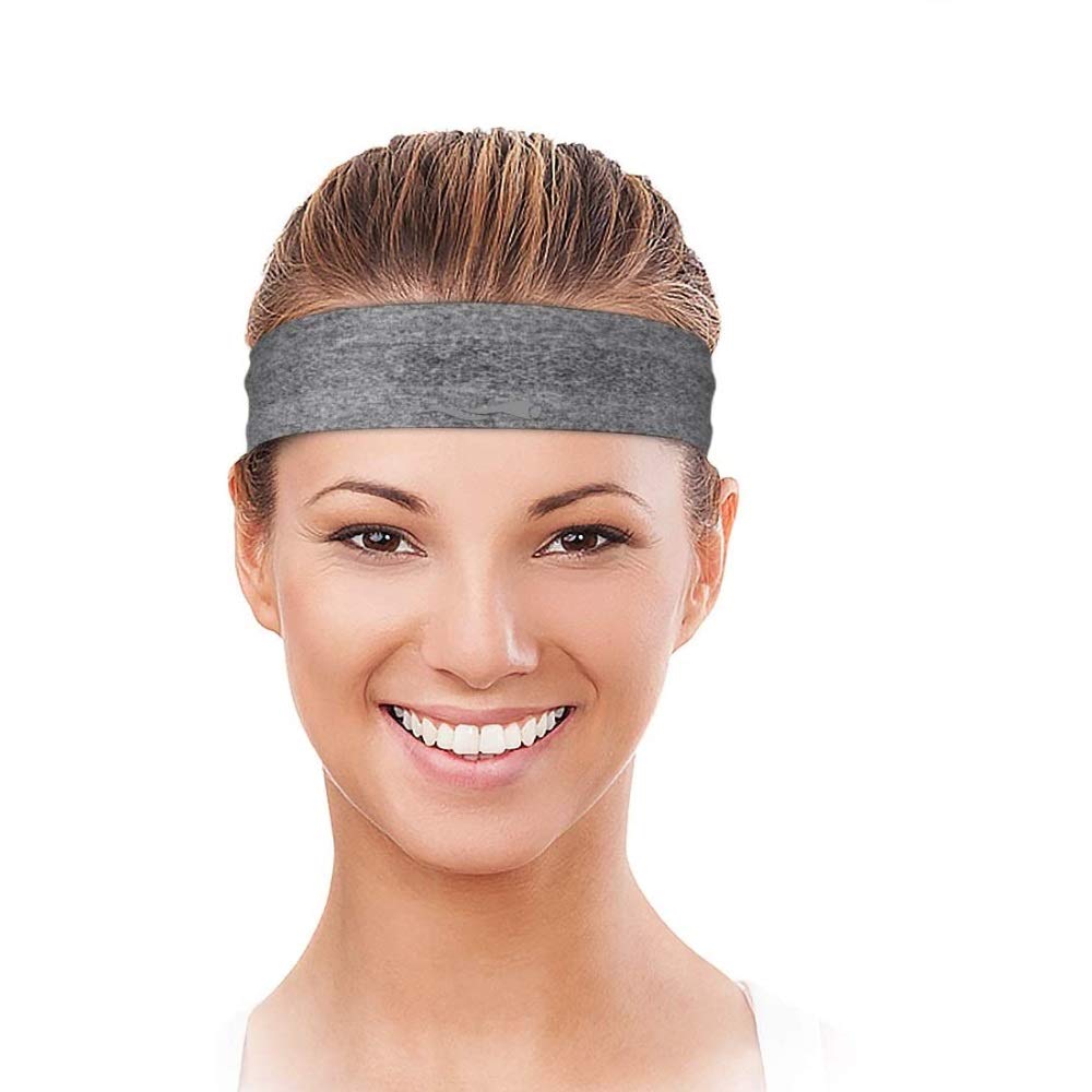 24 Pack Stretchy Athletic Sport Headbands for Women & Men - Non-Slip Sweatbands for Running, Yoga, Workout & Gym - Breathable Hair Bands for Sports & Fitness Activities