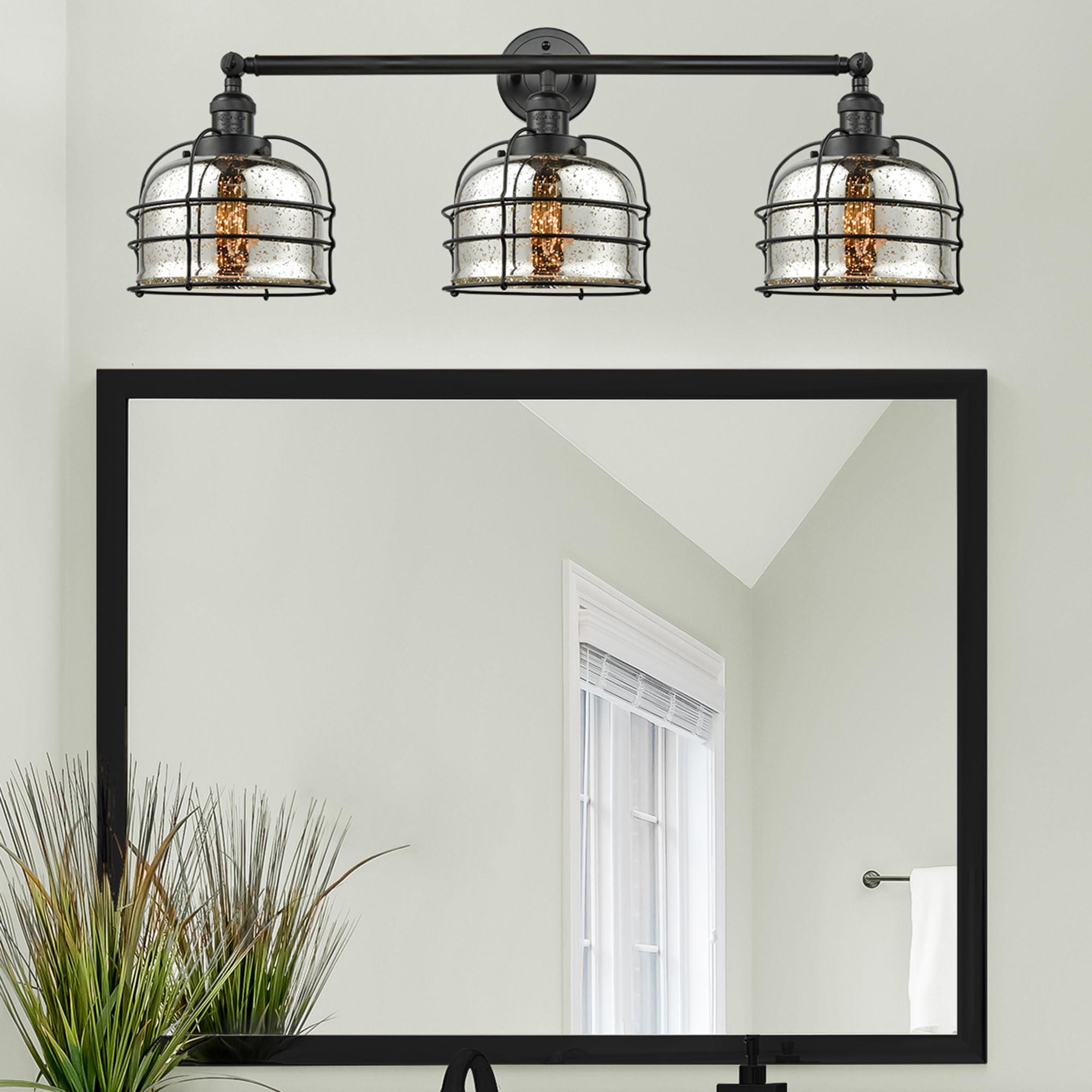 Franklin Restoration Collection 205-BAB-G72-CE 3-Light Bathroom Vanity Set - Modern LED Illuminated Mirror for Master Bath & Powder Room Makeovers