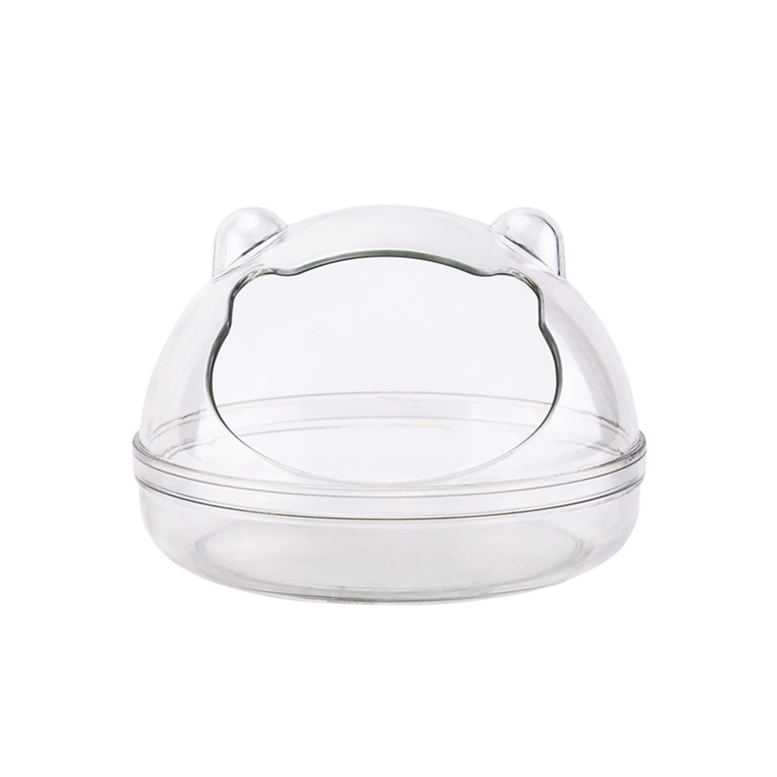 Clear Plastic Hamster Bathing Container - Easy to Clean Dry Bath Sauna Sand Box for Hamsters, Gerbils, Mice & Small Pets | Perfect for Cage Accessories & Small Animal Grooming