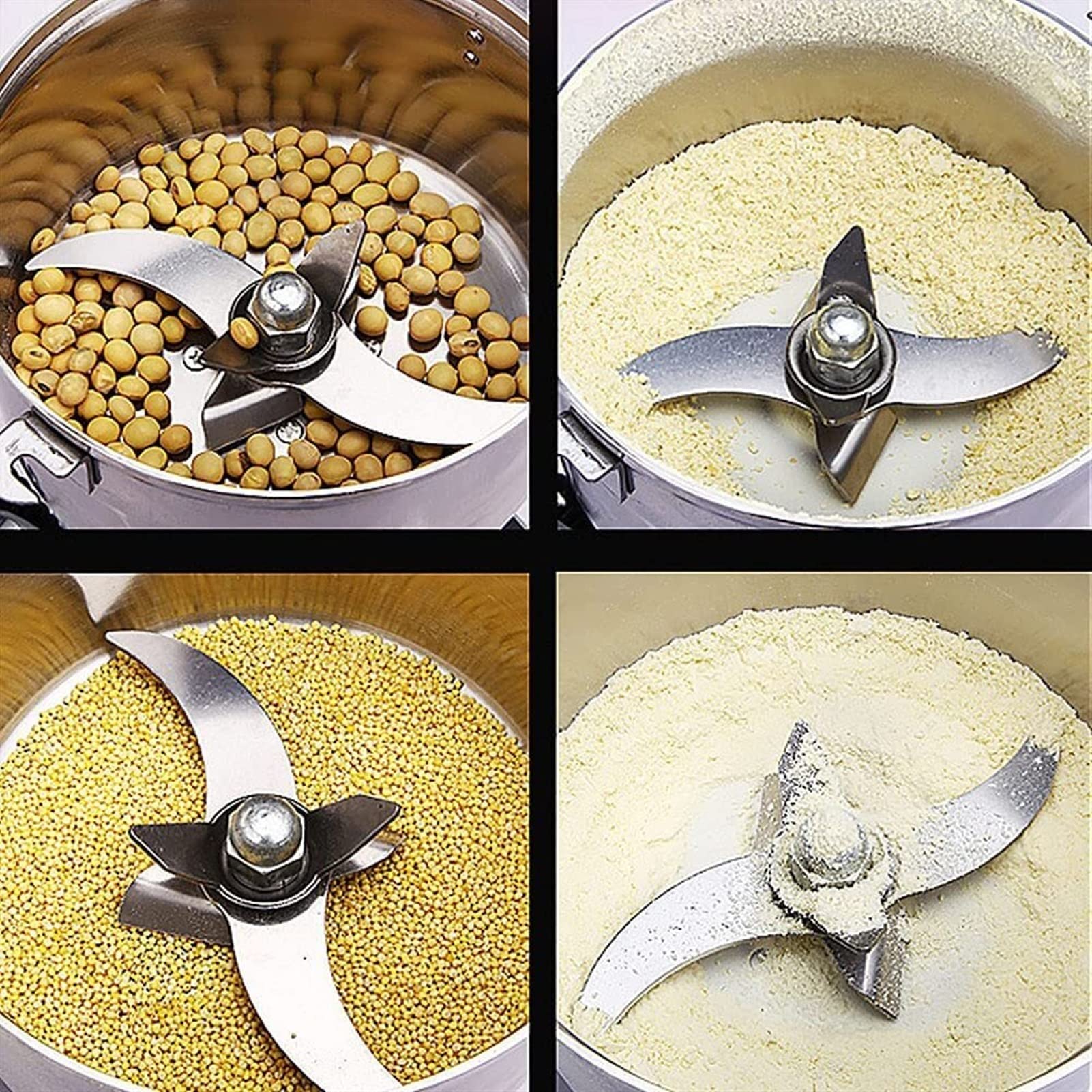 **850W Electric Grain Mill Grinder - 150G Stainless Steel Powder Machine for Coffee Beans, Herbs & Spices | Perfect for Home Baking, Healthy Cooking & DIY Flour Making**