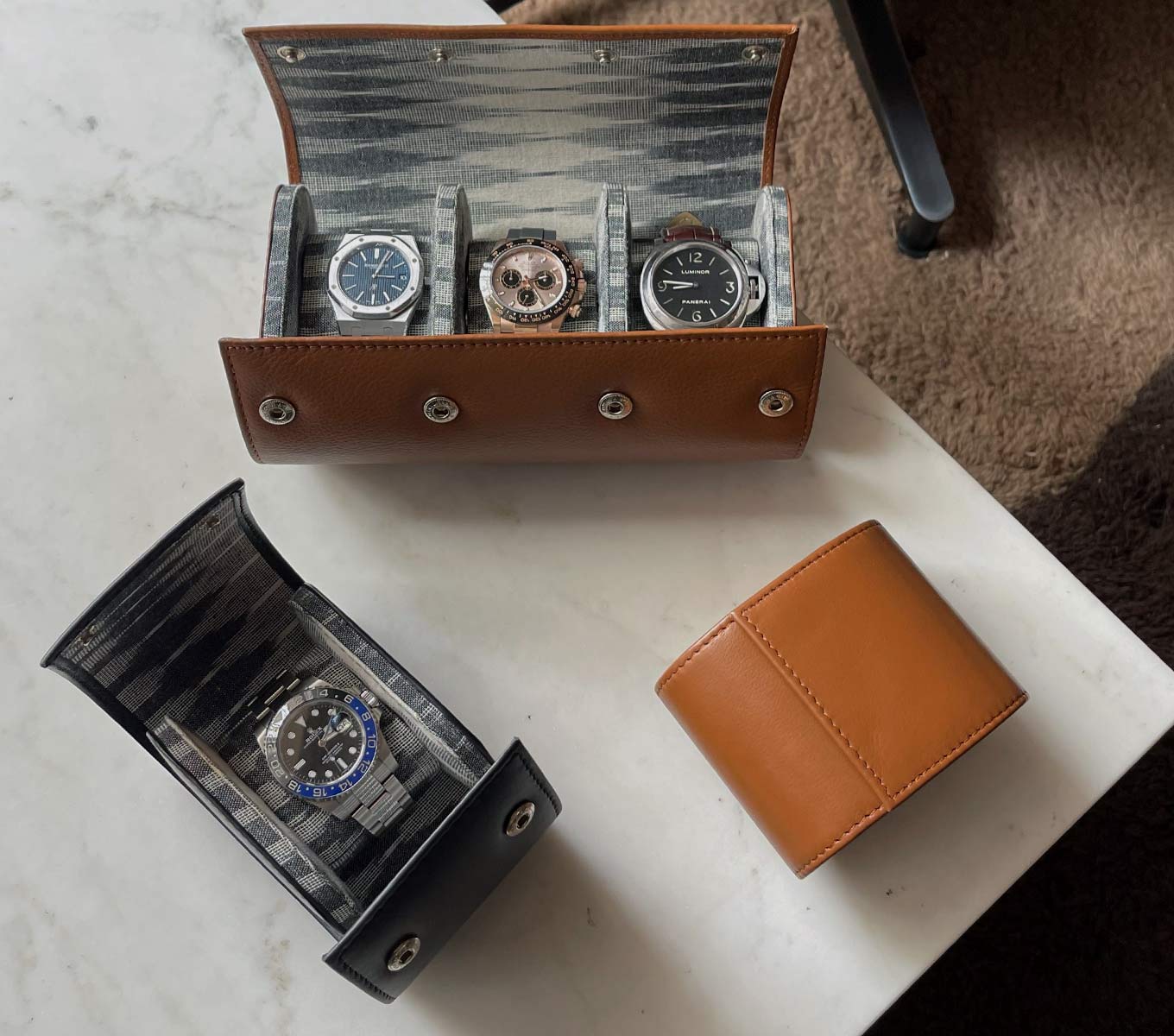 Premium Multi Watch Case - Durable Travel Watch Organizer for Men & Women - Perfect for Storage, Travel, and Display | Holds 5-10 Watches Safely