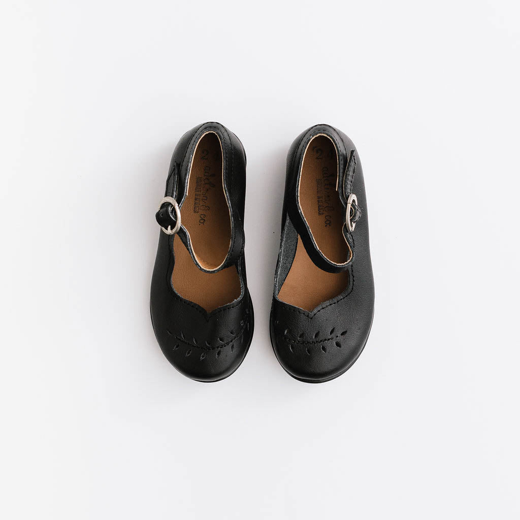 Black Cosecha Mary Janes - Premium Leather Shoes for Girls | Comfortable & Stylish School & Dress Shoes for Toddlers & Kids