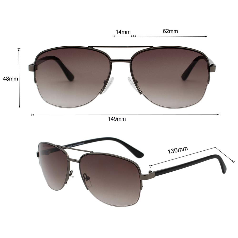 VITENZI Aviator Sunglasses with Built-in Readers for Men & Women - UV Protection, Sun Tinted Lenses, Stylish Reading Glasses for Outdoor Activities, Driving, and Beach Vacations