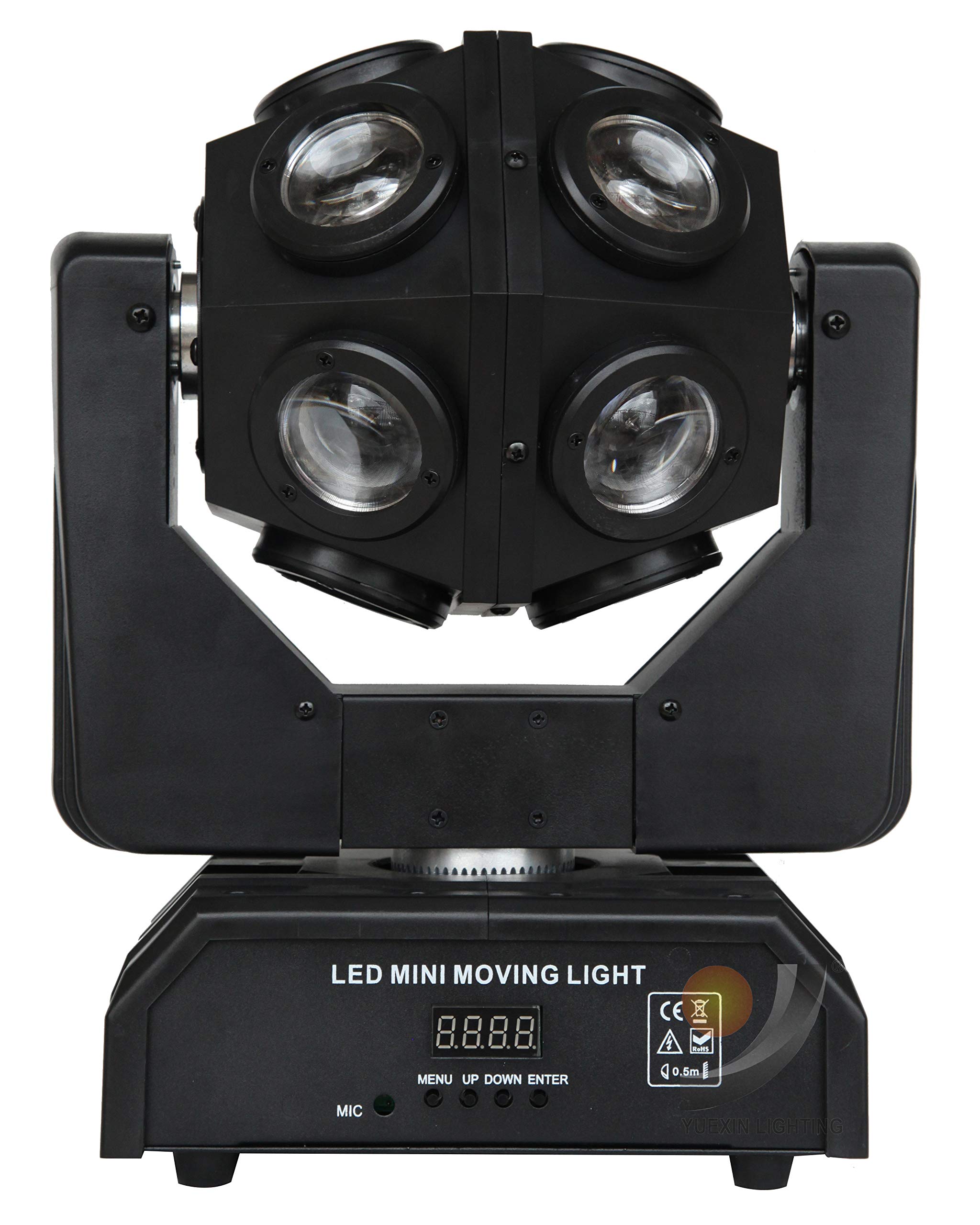 12X10W RGBW 4in1 LED Moving Head Light - 360° Endless Rotation Stage Beam Light for DJ, Disco, KTV, Wedding & Party Lighting (1PC) | Professional Stage Lighting Equipment for Live Shows & Events