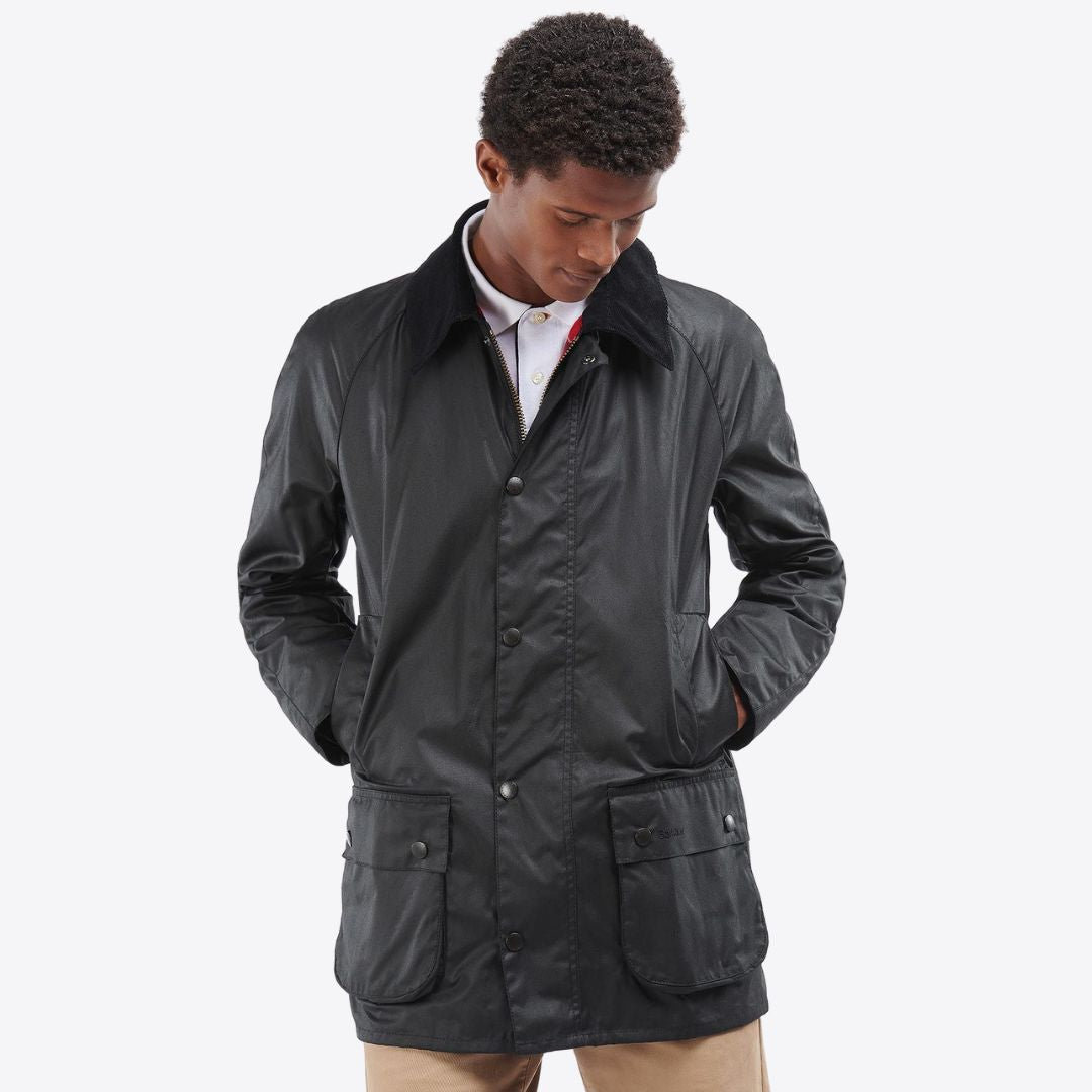 Beausby Wax Jacket for Men & Women - Waterproof Outdoor Coat (Black) - Perfect for Hiking, Camping & Fall Weather Protection