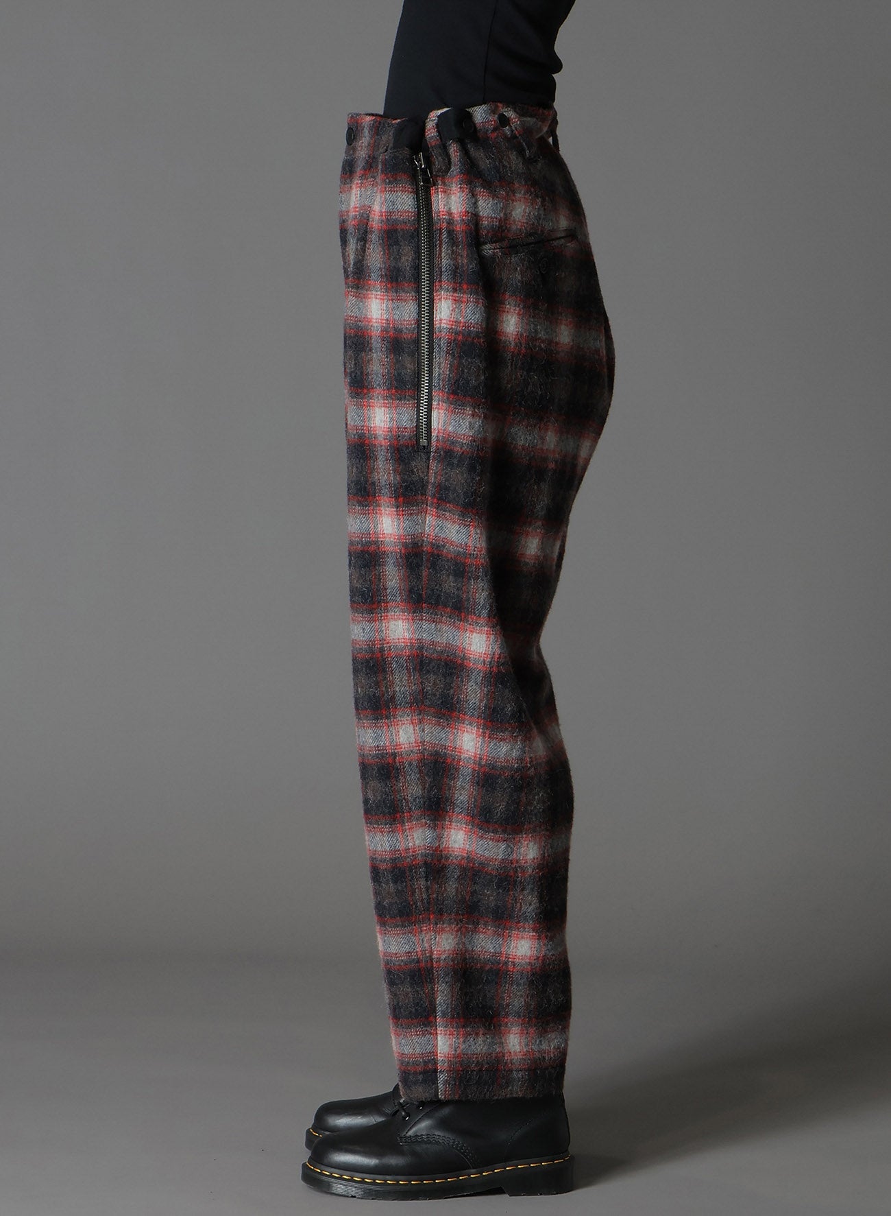 Checked Shaggy Wool Zipper Pocket Pants for Men & Women - Cozy Winter Lounge Pants for Home, Office & Travel