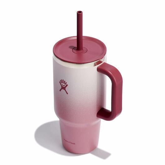32 oz Stainless Steel Travel Tumbler with Lid - Vacuum Insulated Double Wall Keeps Drinks Hot/Cold for Hours - Perfect for Camping, Hiking & Commuting