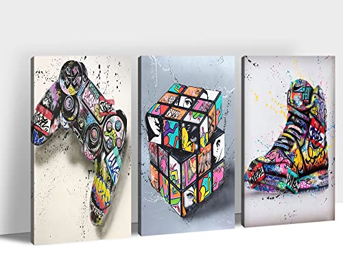 3Panels Graffiti Canvas - 05