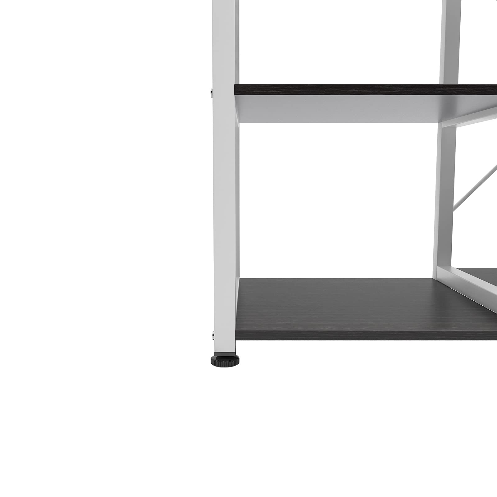 DlandHome 35.4 Inch Microwave Cart Stand - 3-Tier Kitchen Baker's Rack with Spice Rack Organizer, Utility Storage Shelf for Small Appliances - Black (171-B, 1 Pack) - Perfect for Kitchen Organization & Workspace Storage