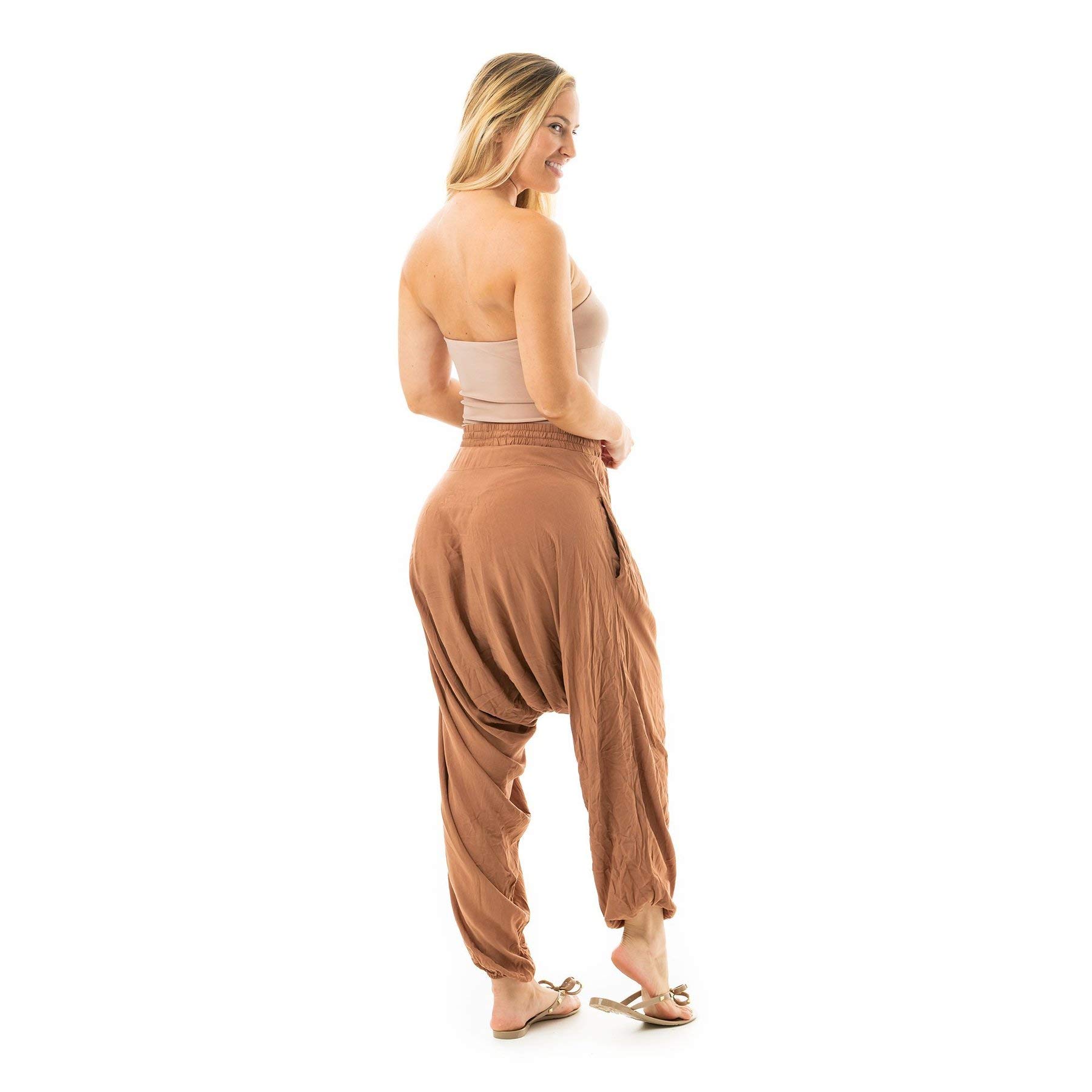 Boho Harem Pants for Women - Loose Lightweight Cotton Summer Pants with Pockets | Casual Beachwear, Yoga & Lounge Pants for Comfortable Everyday Wear