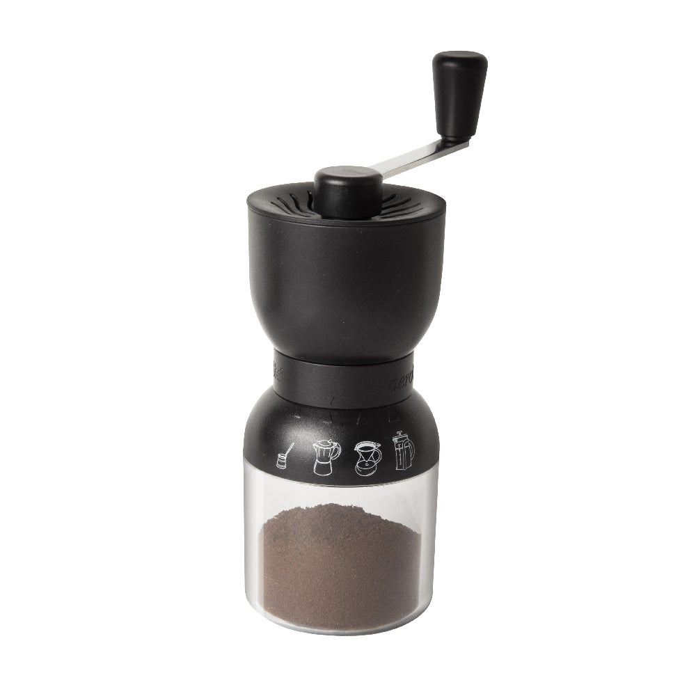 Premium AEROLATTE Manual Coffee Grinder - Portable Hand Crank Burr Mill for Espresso, French Press & Pour Over - Perfect for Camping, Travel & Home Brewing
