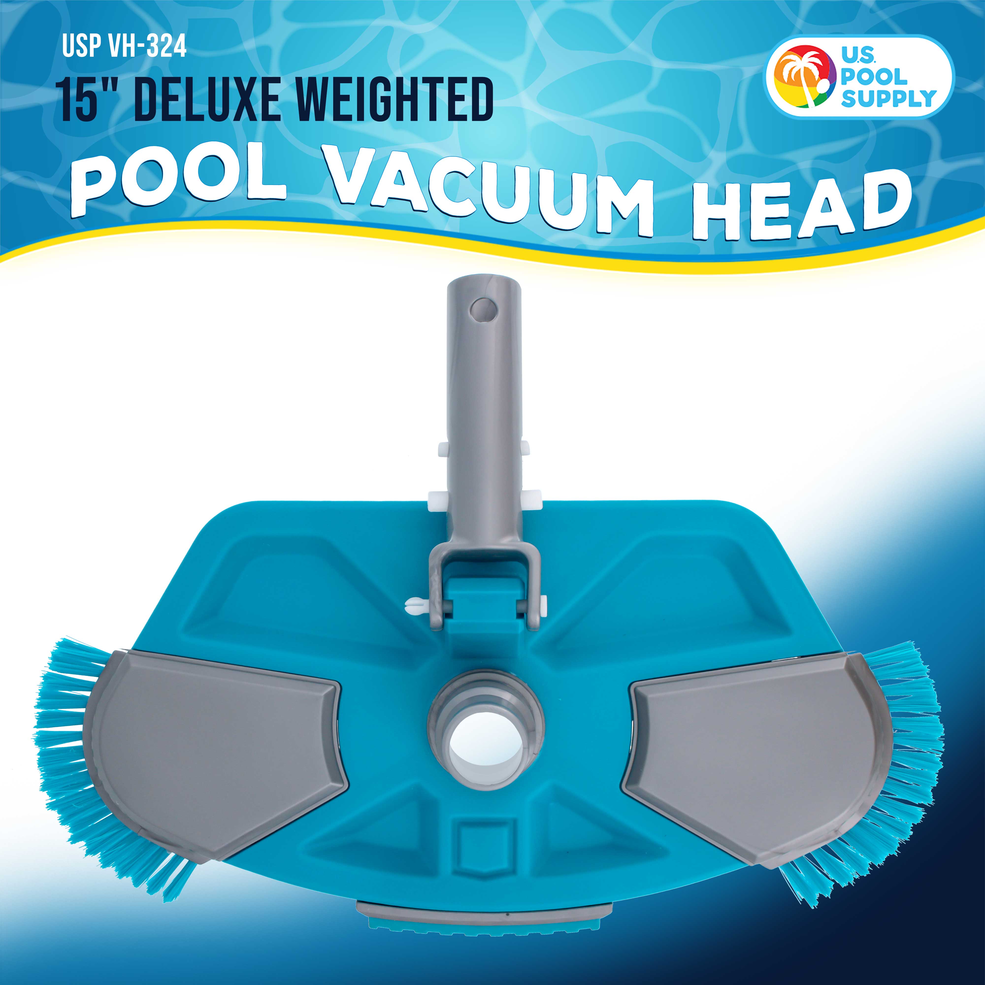 Deluxe Weighted Pool Vacuum Head with Side Brushes & Swivel Connection | Compatible with Above Ground & In-Ground Pools | Heavy-Duty Cleaning for Leaves, Debris & Algae | Easy Clip Handle for Quick Setup | Perfect for Residential & Commercial Pool Maintenance