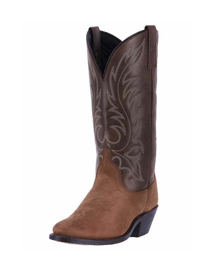 Laredo 5742 Women's Kadi Round Toe Leather Boots - Brown Cowboy Boots for Western Riding, Country Fashion & Casual Outfits