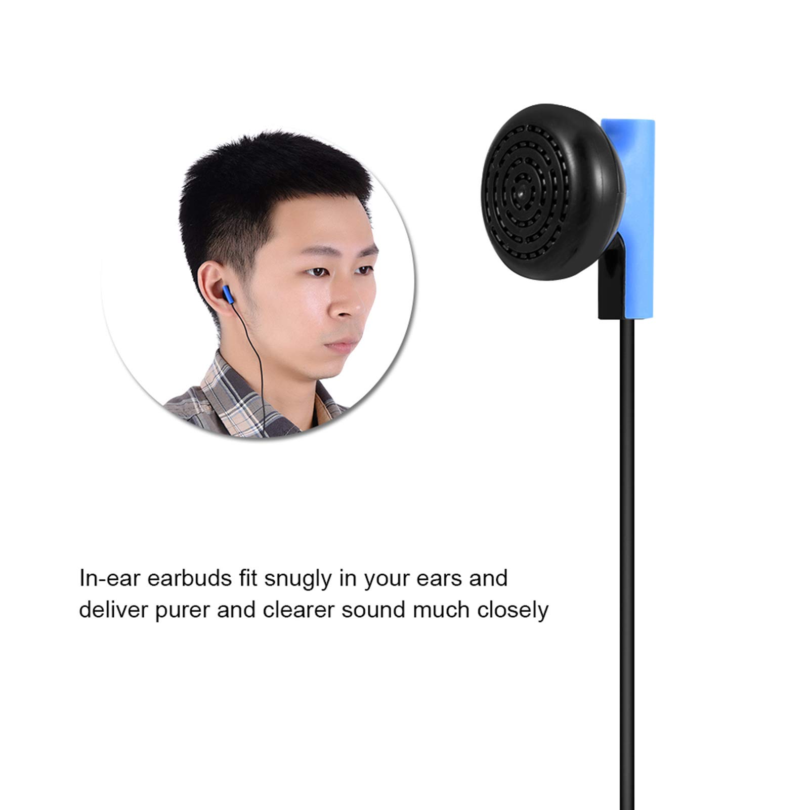 Yunir Gaming Headset with 3.5mm Microphone - Mono Chat In-Ear Headphones for PS4 Controller - Perfect for Online Gaming & Voice Chat