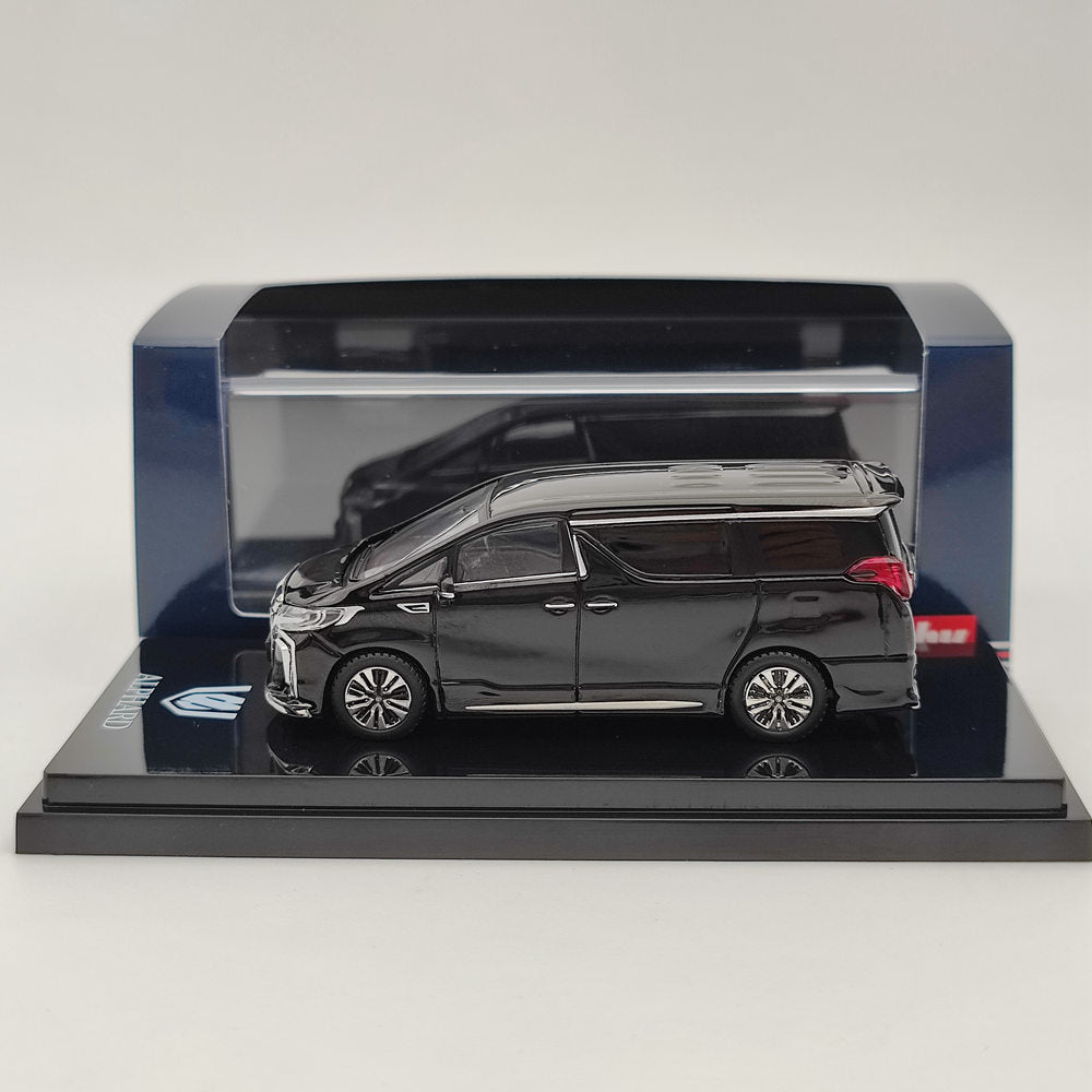 1/64 Scale Hobby Japan Toyota Alphard (H30W) Custom Black Diecast Model Car - Collectible Toy Gift for Car Enthusiasts & Display for Home, Office, or Showcase