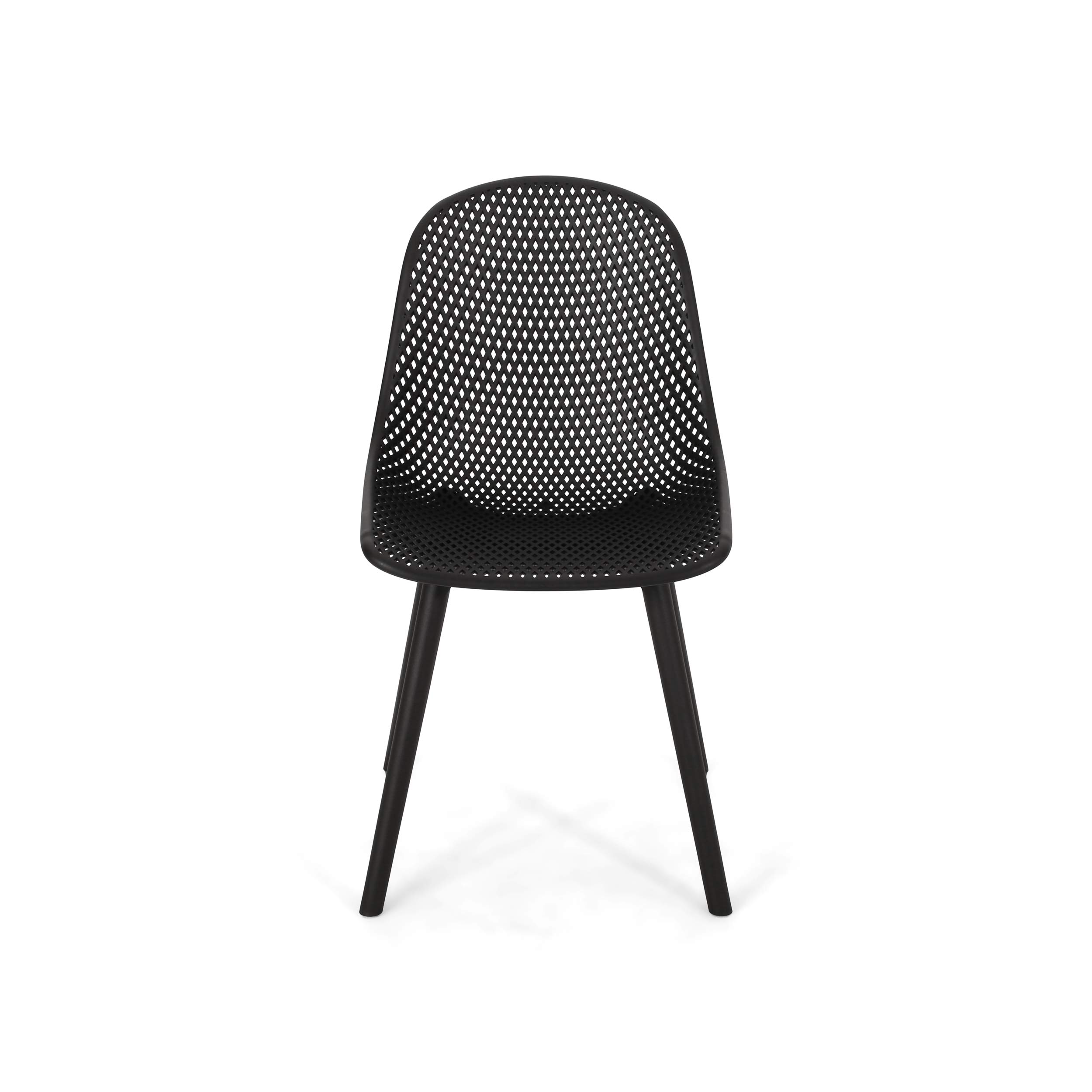 Christopher Knight Home Darleen Outdoor Dining Chairs (Set of 2) - Black Patio Furniture for Garden, Poolside, Deck & Backyard Dining