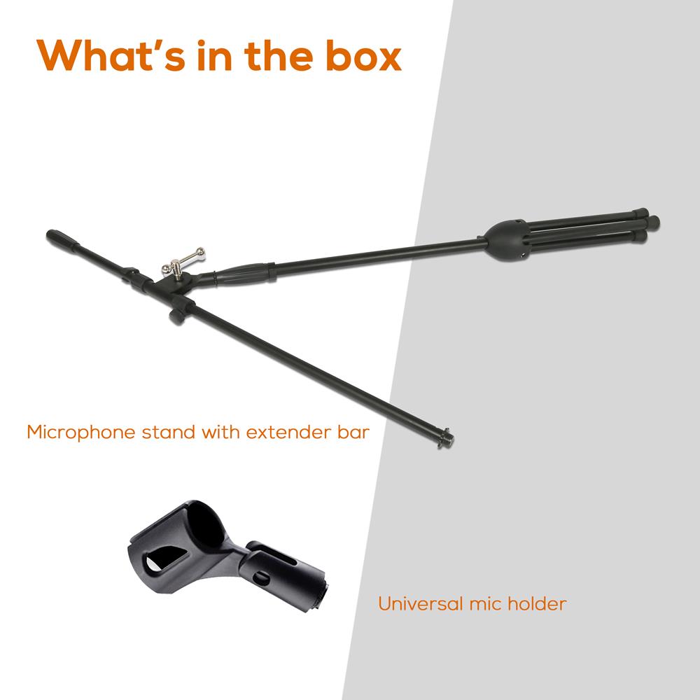 Adjustable Multimedia iPad & Microphone Stand - Universal Holder for Recording, Streaming & Video Calls - Perfect for Podcasting, Gaming & Online Meetings