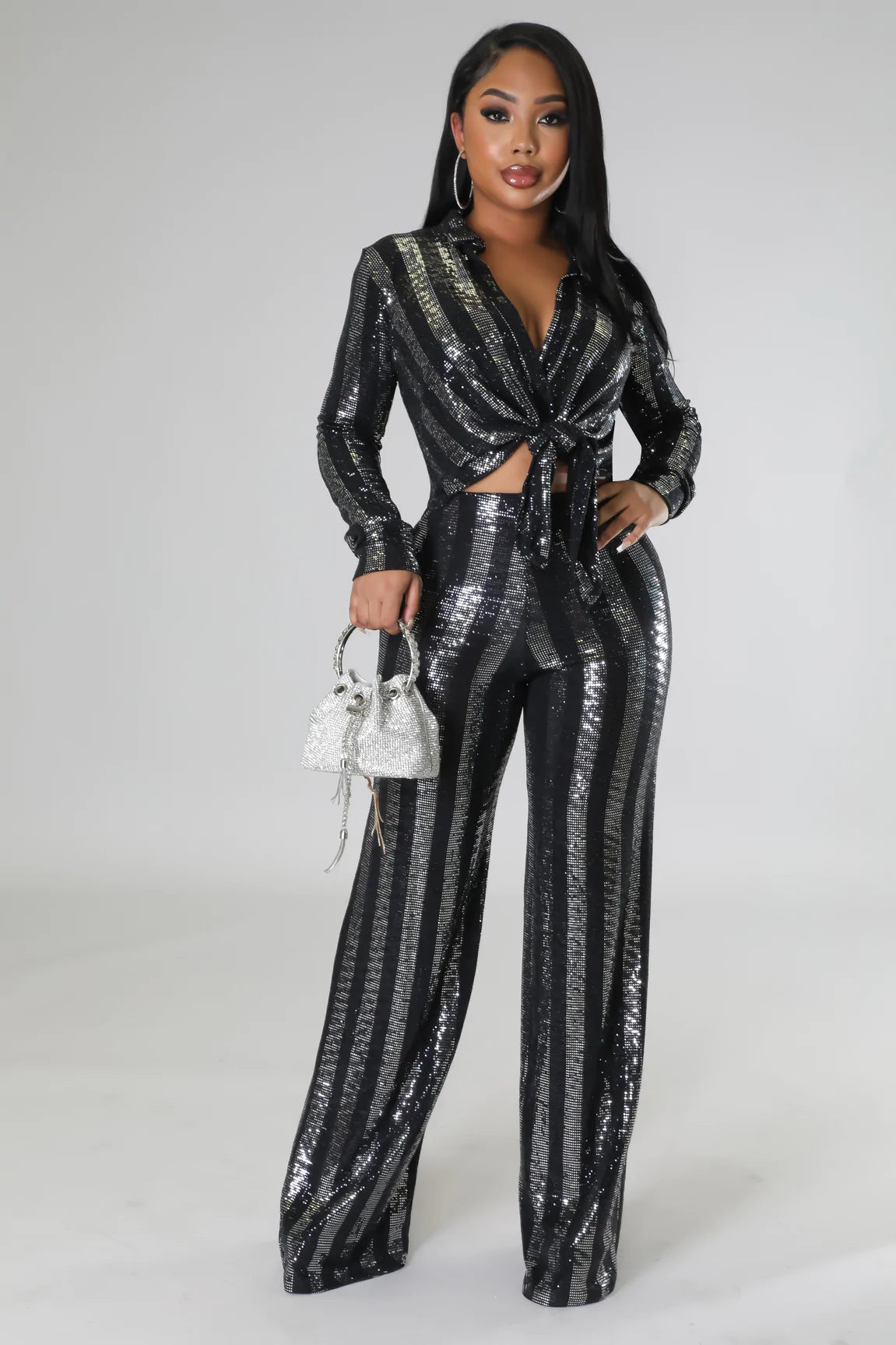 Disco Hours Women's Pant Set - Trendy 70s Inspired Outfit for Parties & Nightlife | Perfect for Disco, Club, and Retro Theme Events