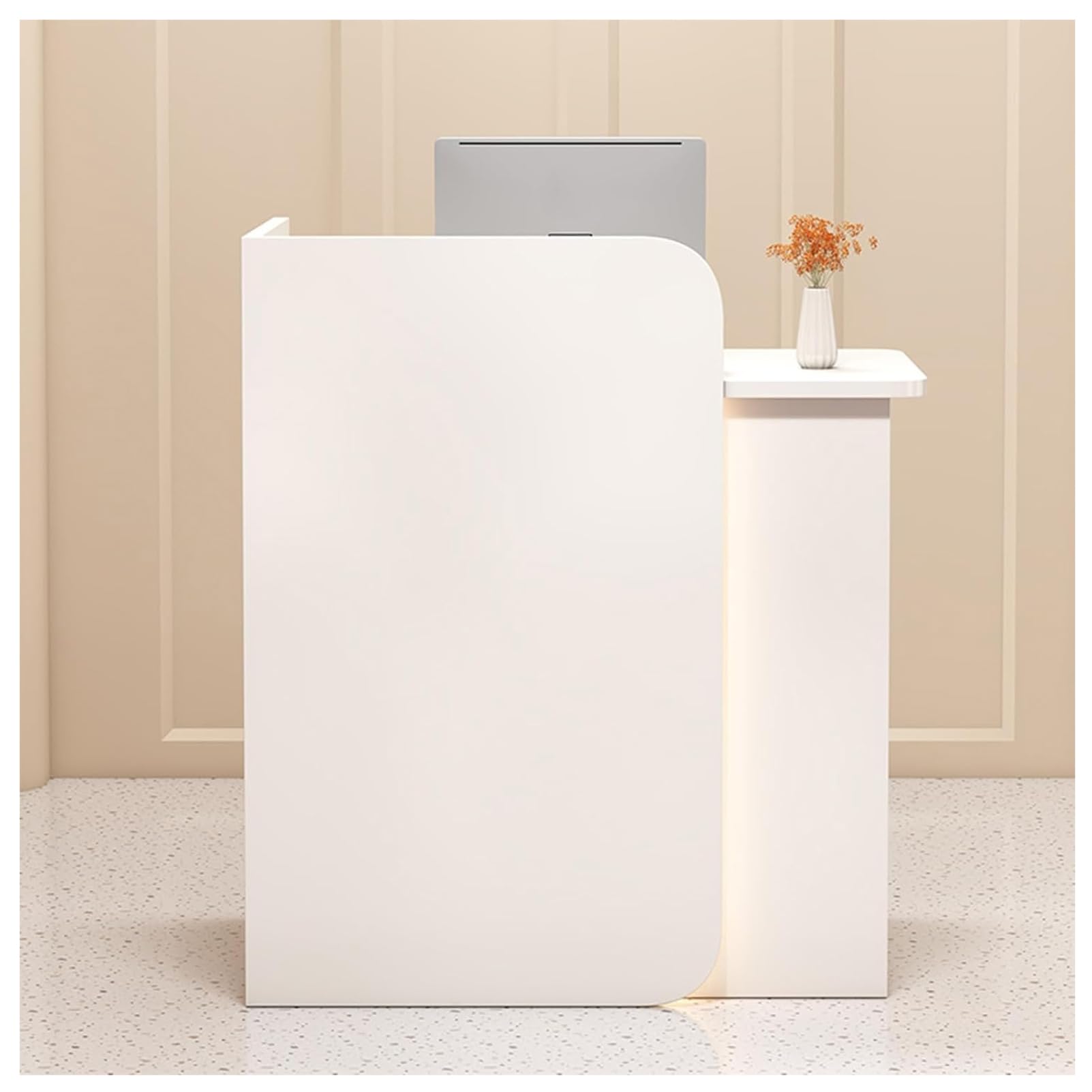 Modern Reception Desk with Lockable Drawer - 80