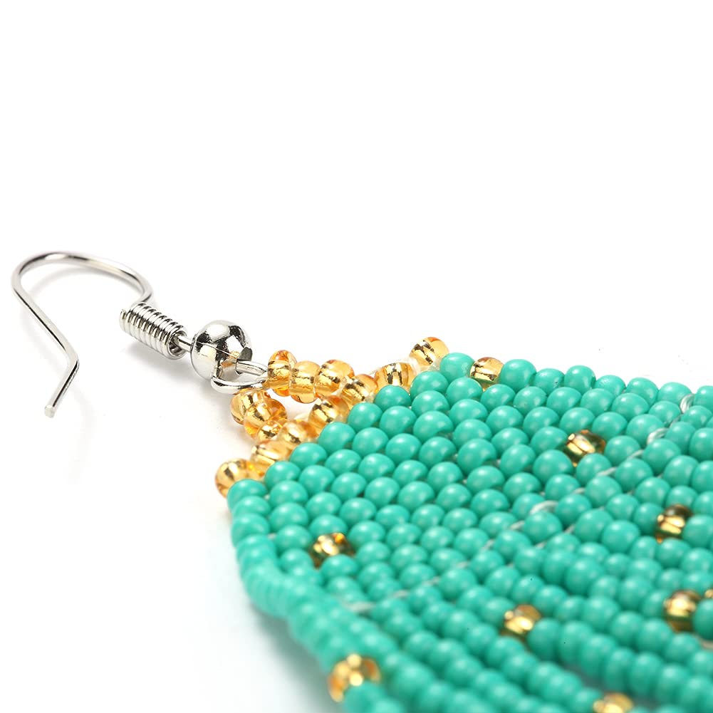Long Beaded Tassel Earrings for Women – Large Bohemian Statement Dangle Earrings, Handmade Boho Beaded Jewelry | Perfect for Festivals, Parties & Everyday Boho Chic Style