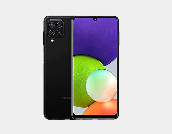 Samsung Galaxy A22 4G LTE Smartphone - 64GB Storage, 4GB RAM, Dual SIM, GSM Unlocked (Black) - Perfect for Travel, Business & Everyday Use